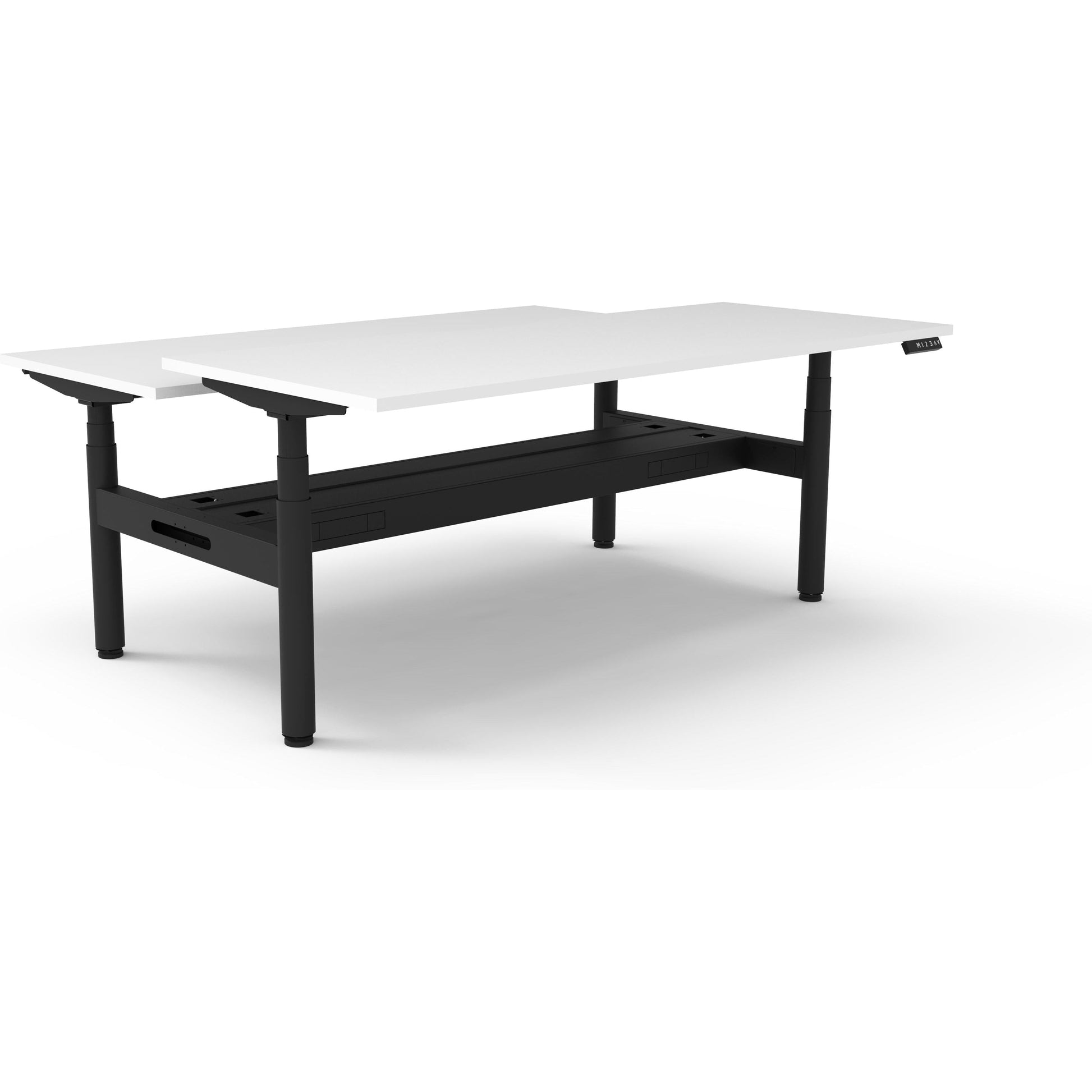 Eclipse (Round Legs) Electric Height Adjustable Back to Back Workstation