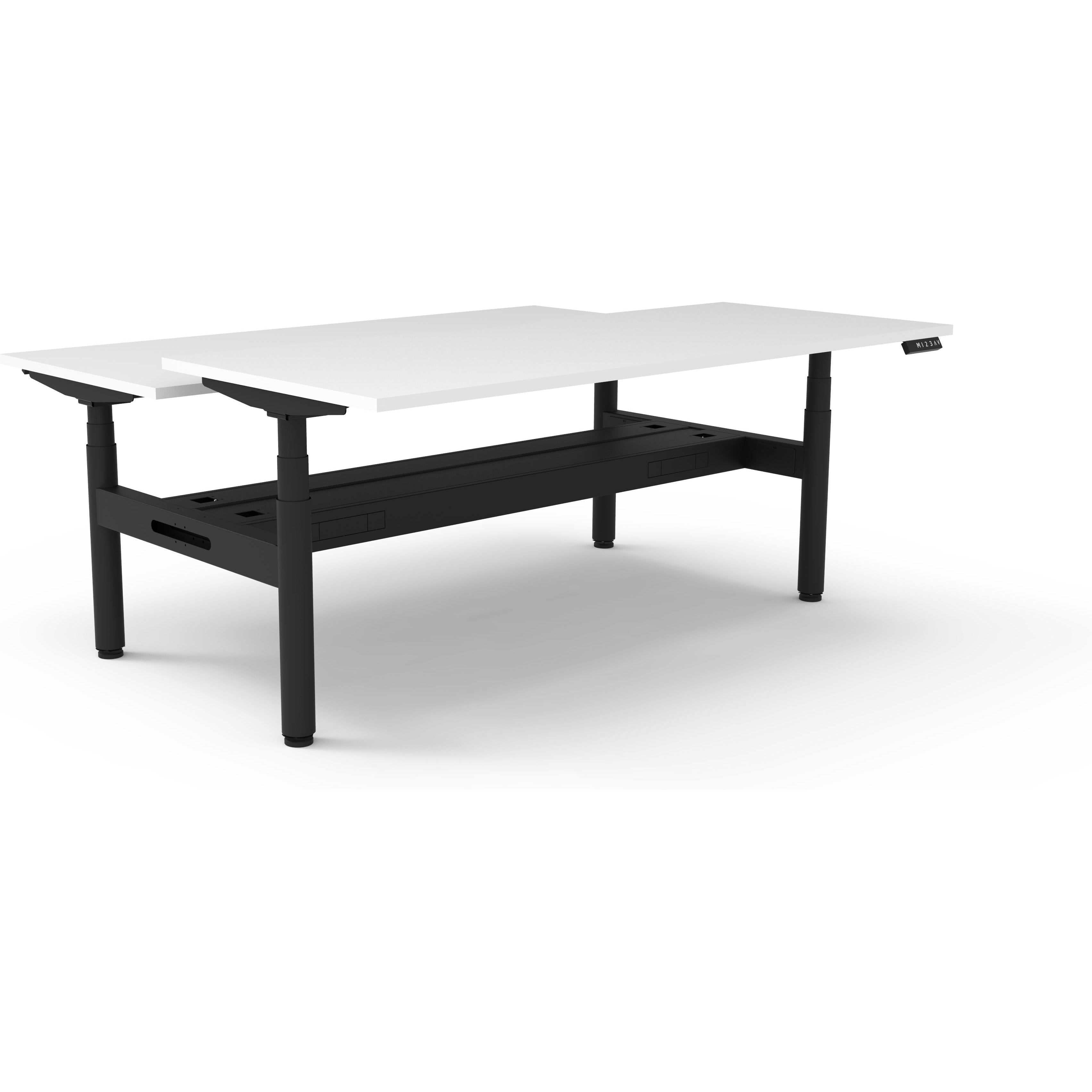 Eclipse (Round Legs) Electric Height Adjustable Back to Back Workstation