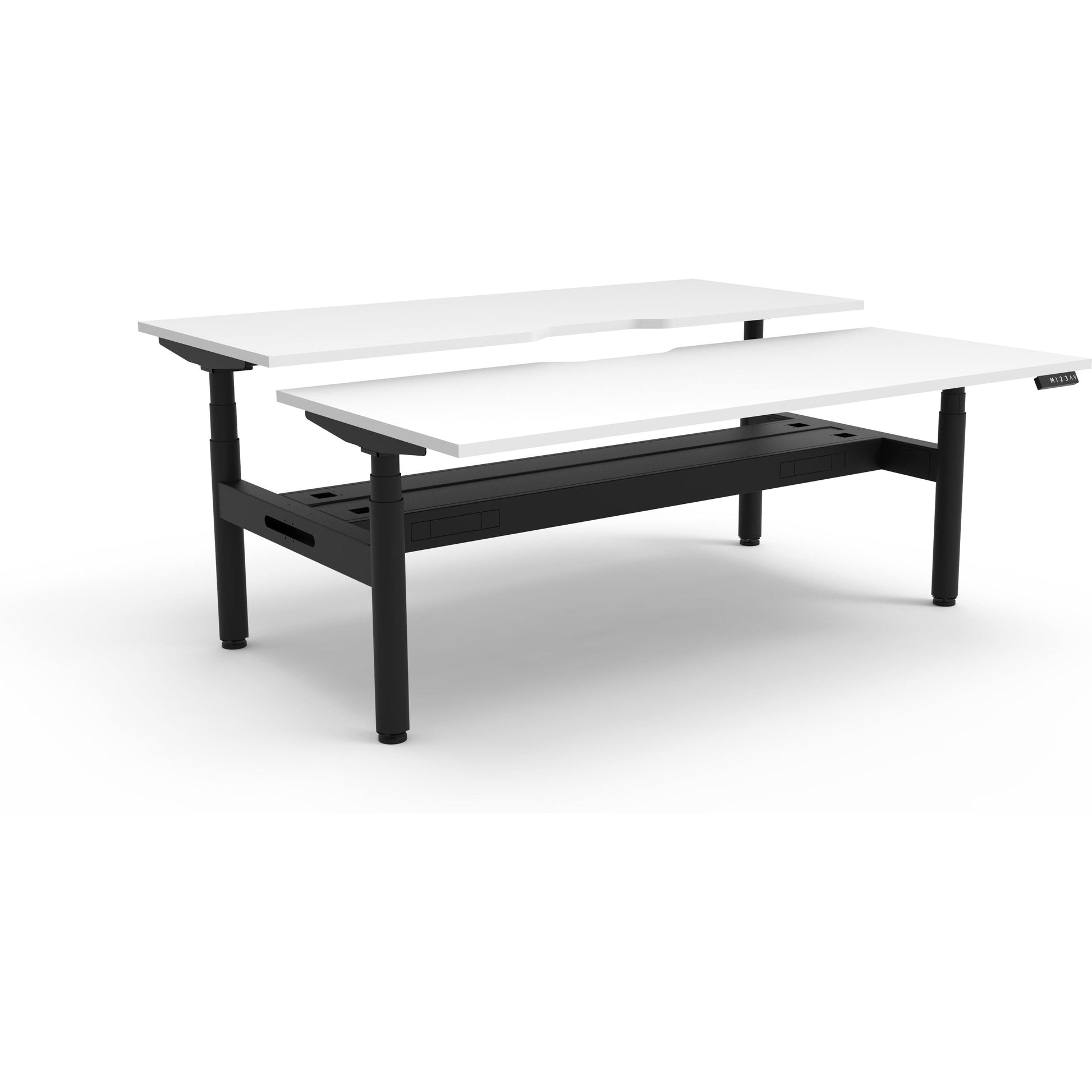 Eclipse (Round Legs) Electric Height Adjustable Back to Back Workstation
