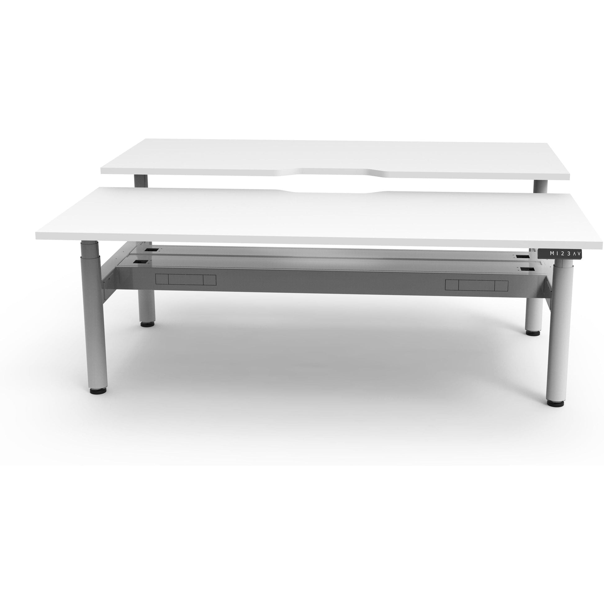 Eclipse (Round Legs) Electric Height Adjustable Back to Back Workstation