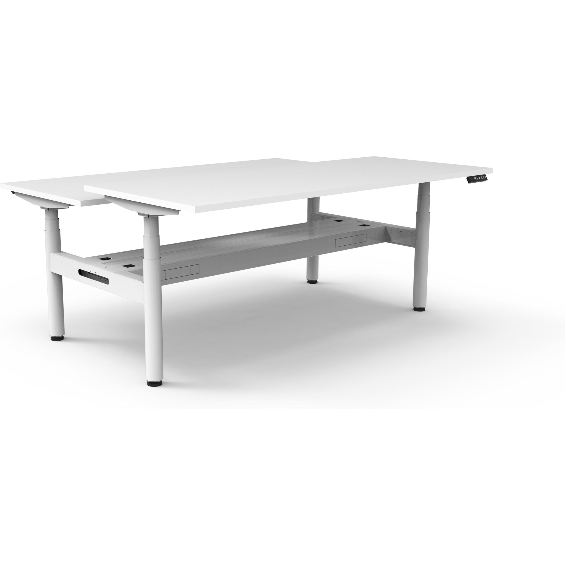 Eclipse (Round Legs) Electric Height Adjustable Back to Back Workstation