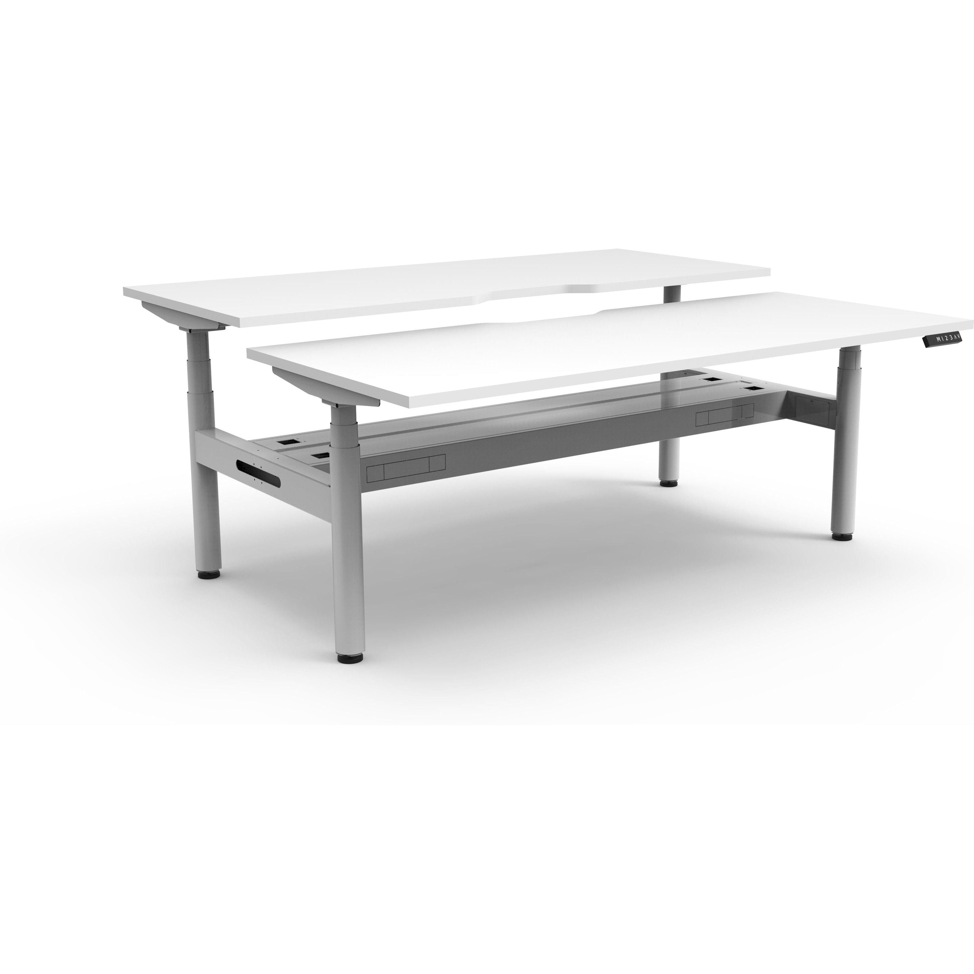 Eclipse (Round Legs) Electric Height Adjustable Back to Back Workstation