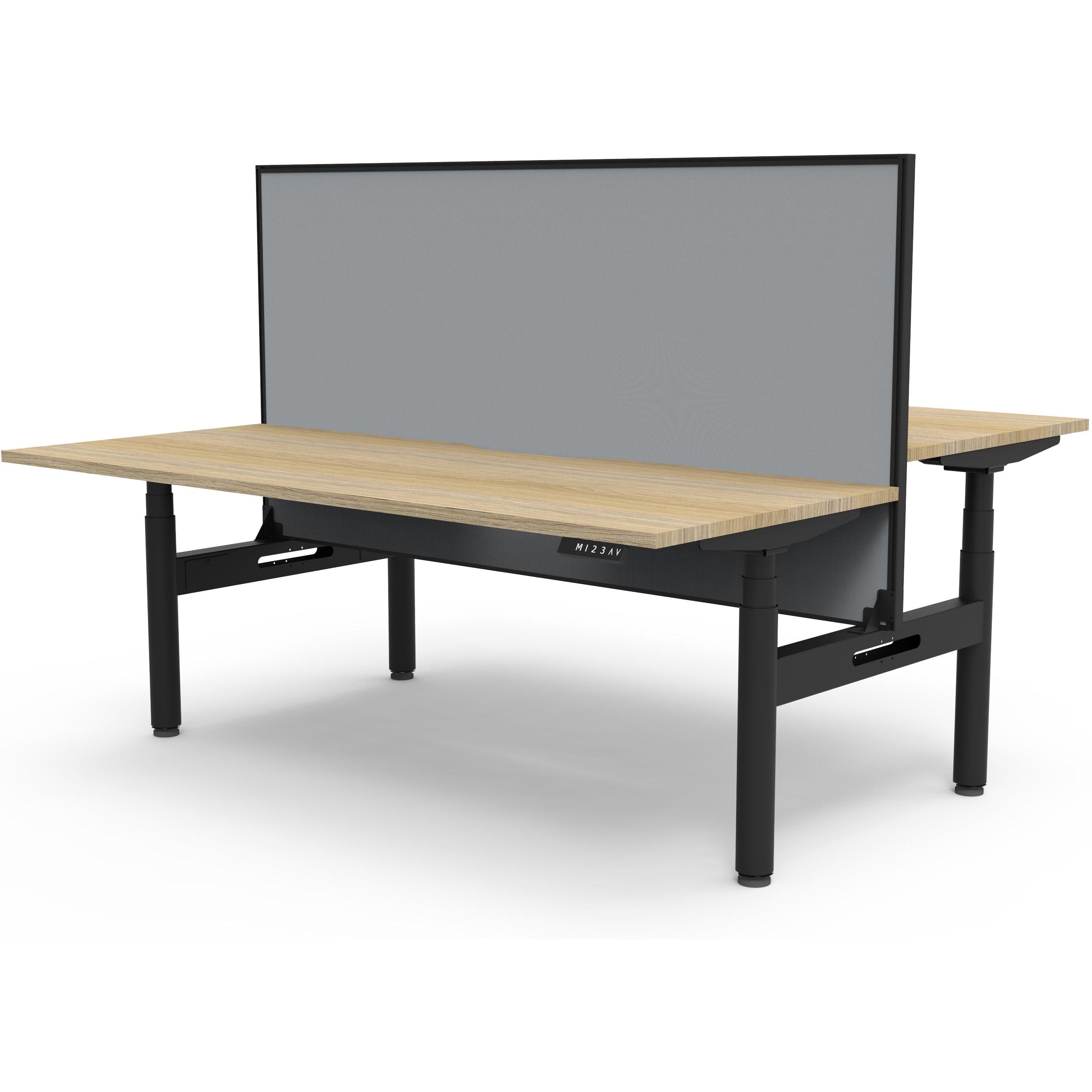 Eclipse (Round Legs) Electric Height Adjustable Back to Back Workstation