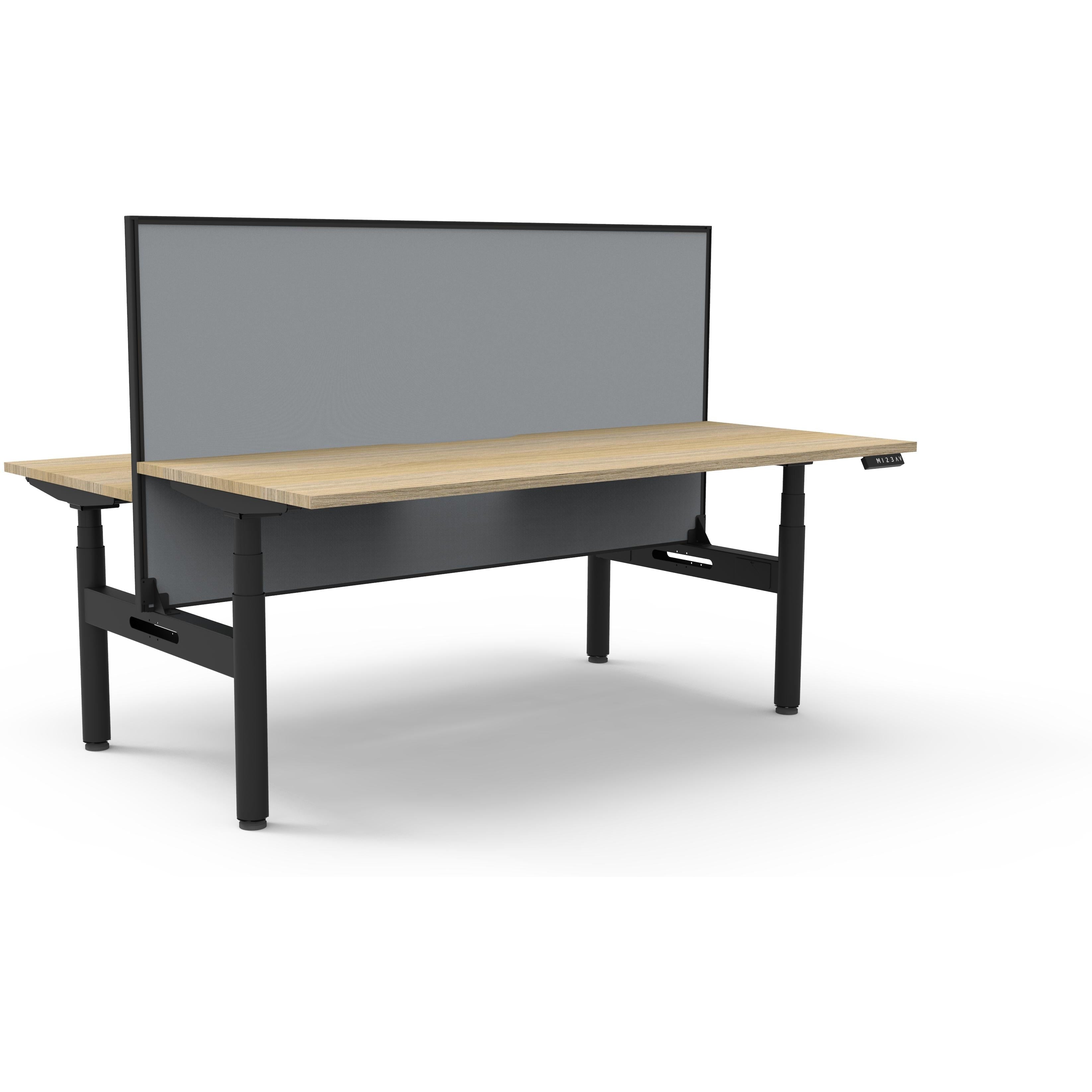 Eclipse (Round Legs) Electric Height Adjustable Back to Back Workstation