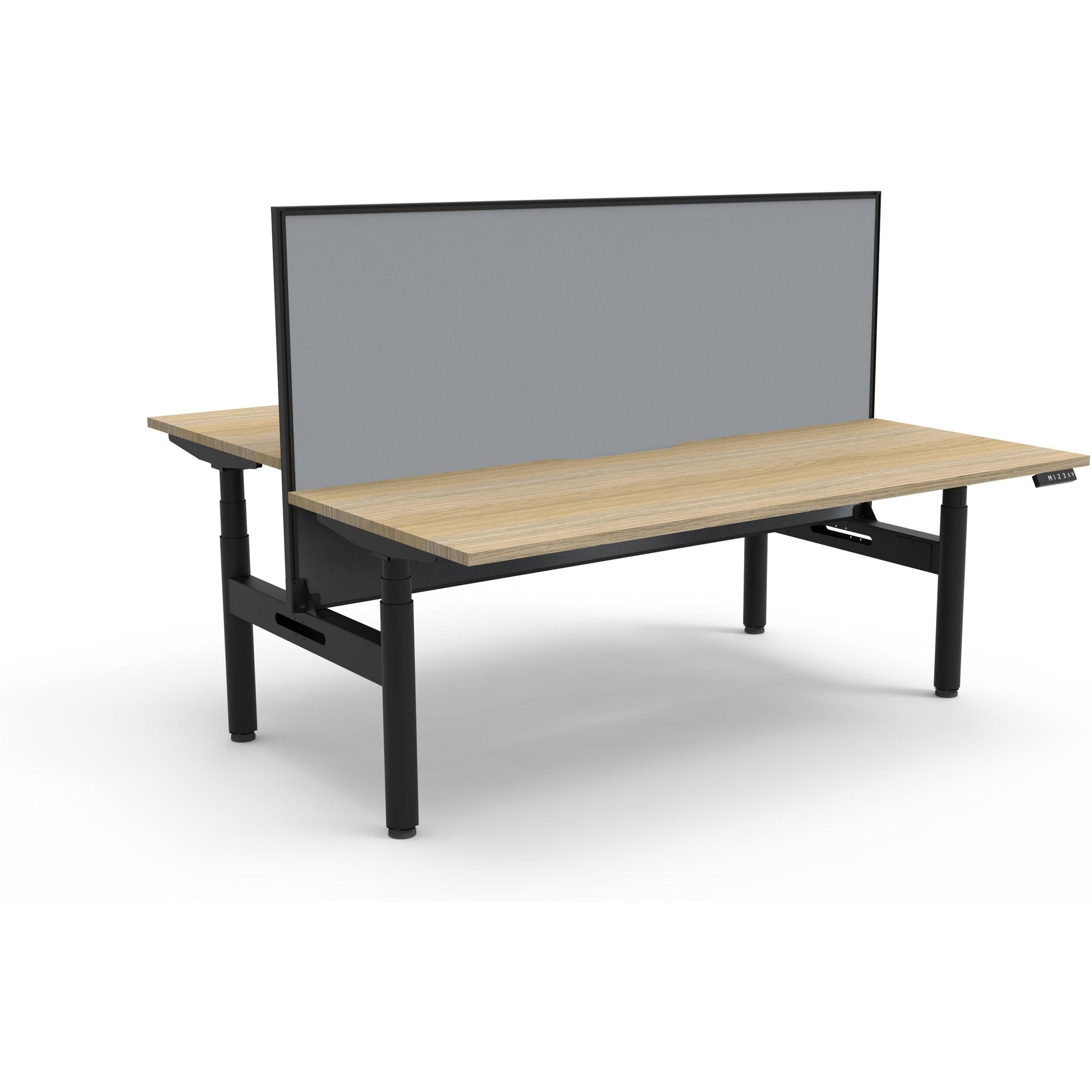 Eclipse (Round Legs) Electric Height Adjustable Back to Back Workstation