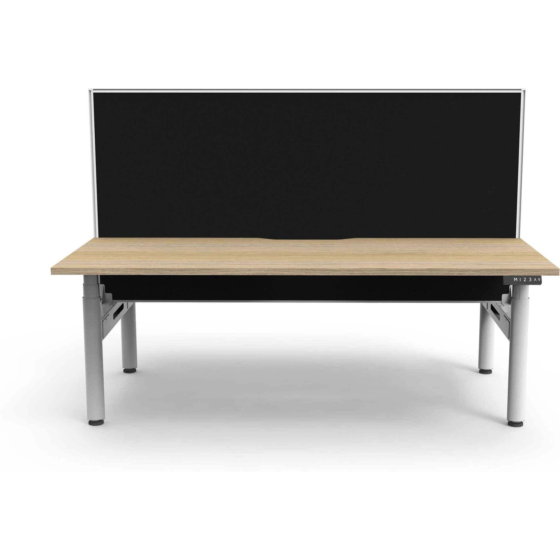 Eclipse (Round Legs) Electric Height Adjustable Back to Back Workstation
