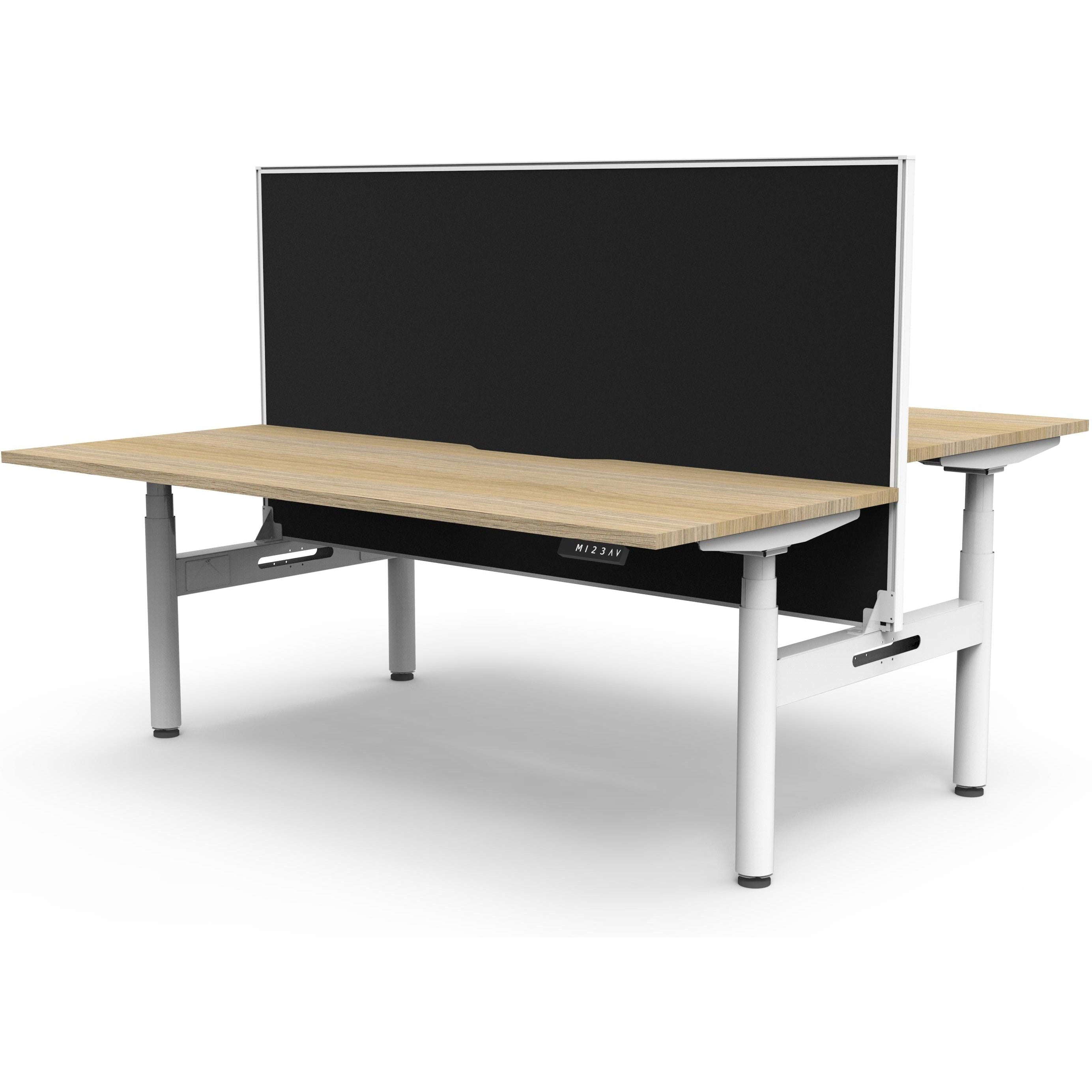 Eclipse (Round Legs) Electric Height Adjustable Back to Back Workstation