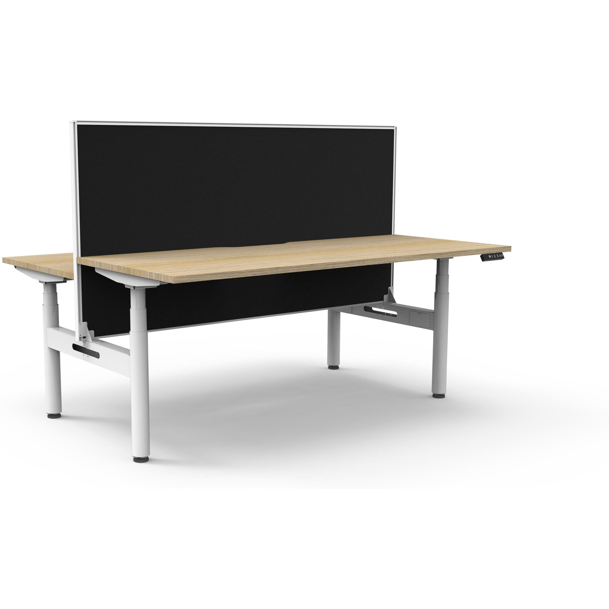 Eclipse (Round Legs) Electric Height Adjustable Back to Back Workstation