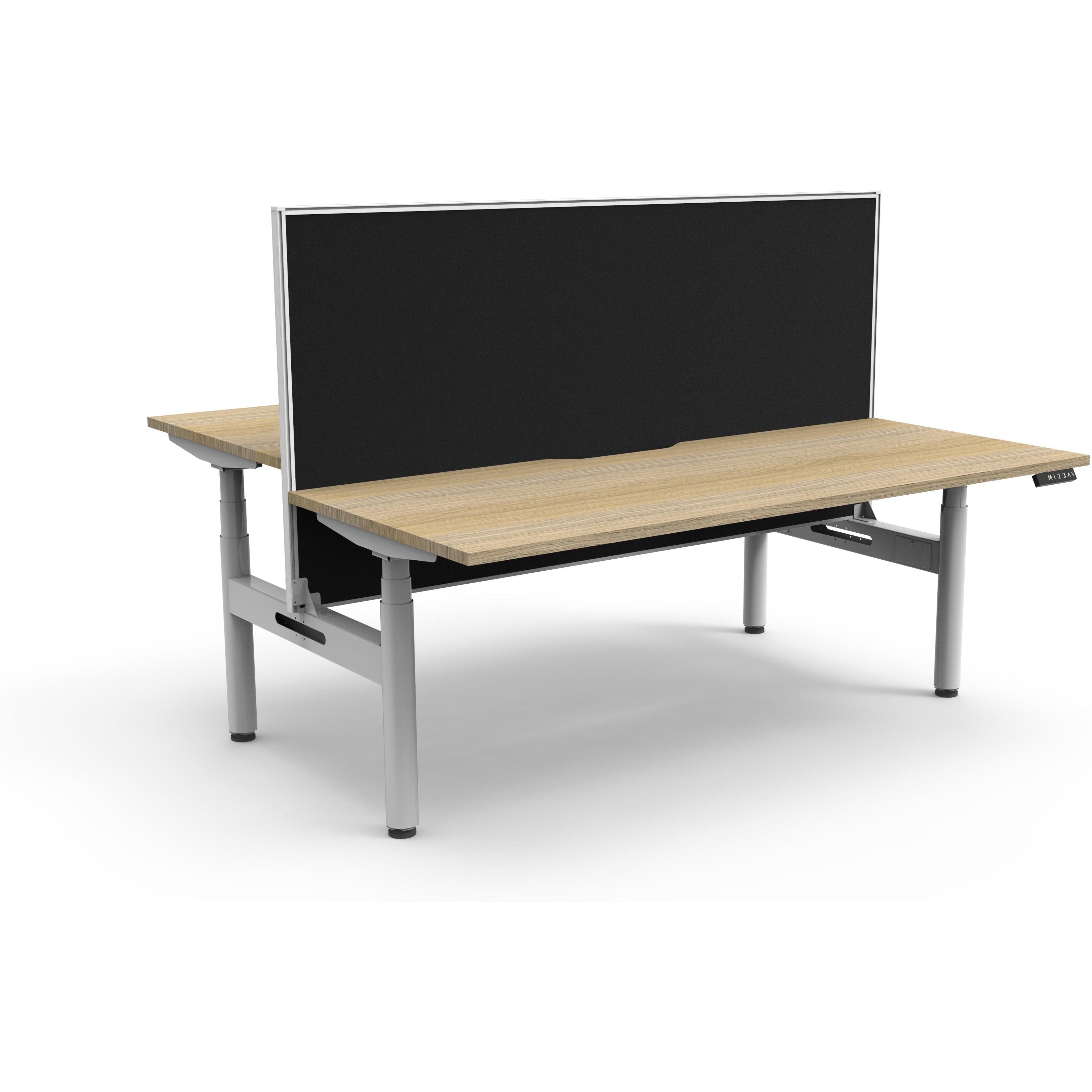 Eclipse (Round Legs) Electric Height Adjustable Back to Back Workstation