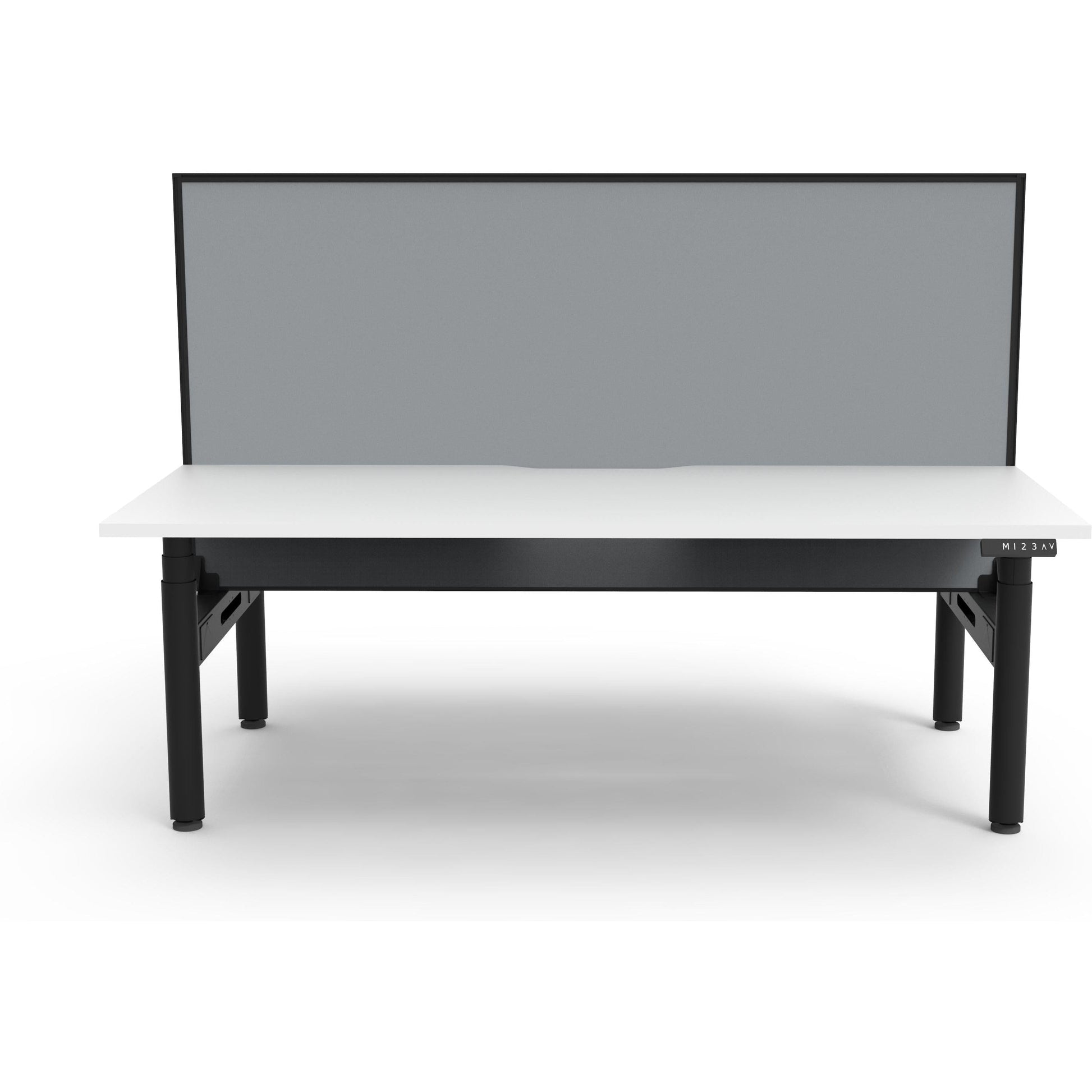 Eclipse (Round Legs) Electric Height Adjustable Back to Back Workstation