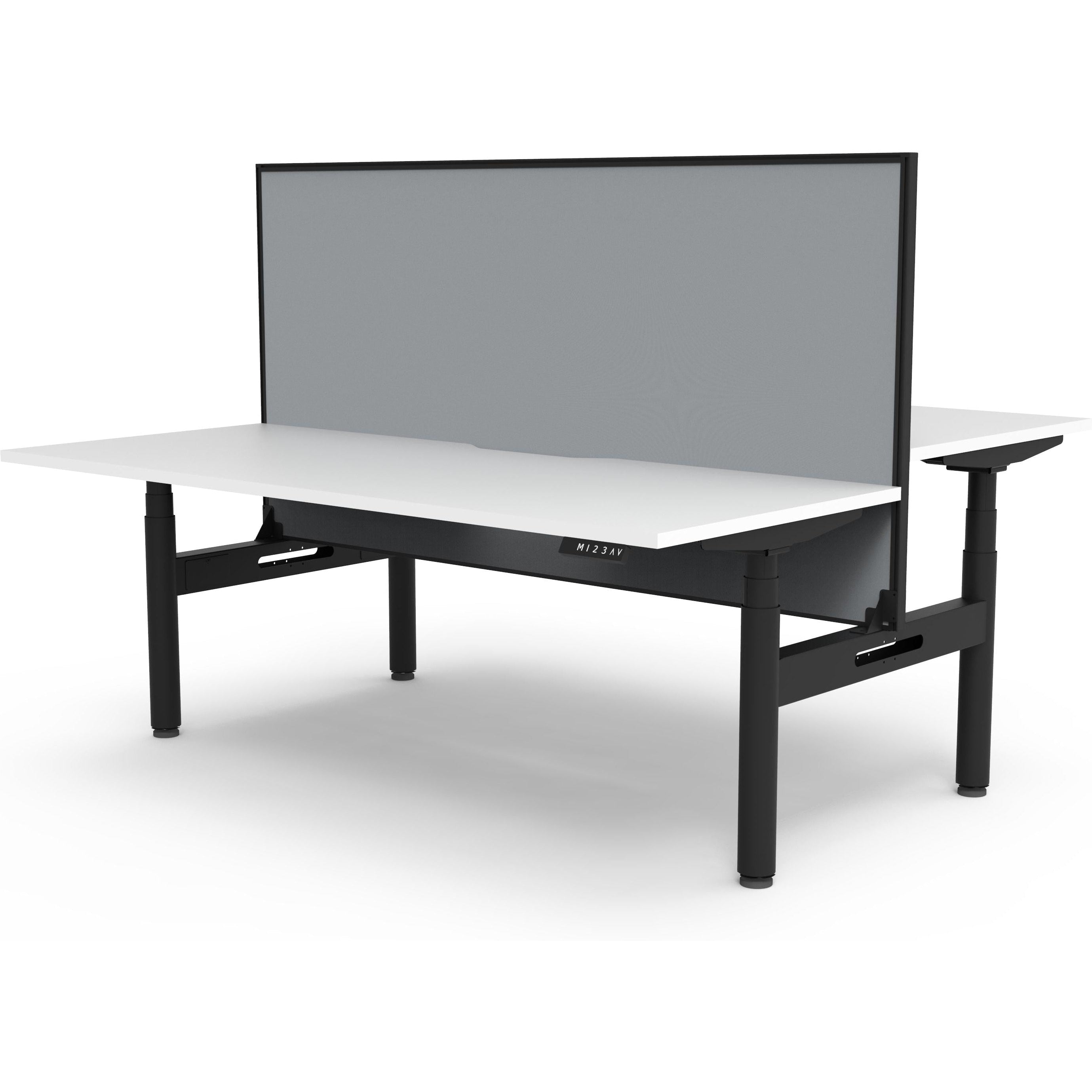 Eclipse (Round Legs) Electric Height Adjustable Back to Back Workstation