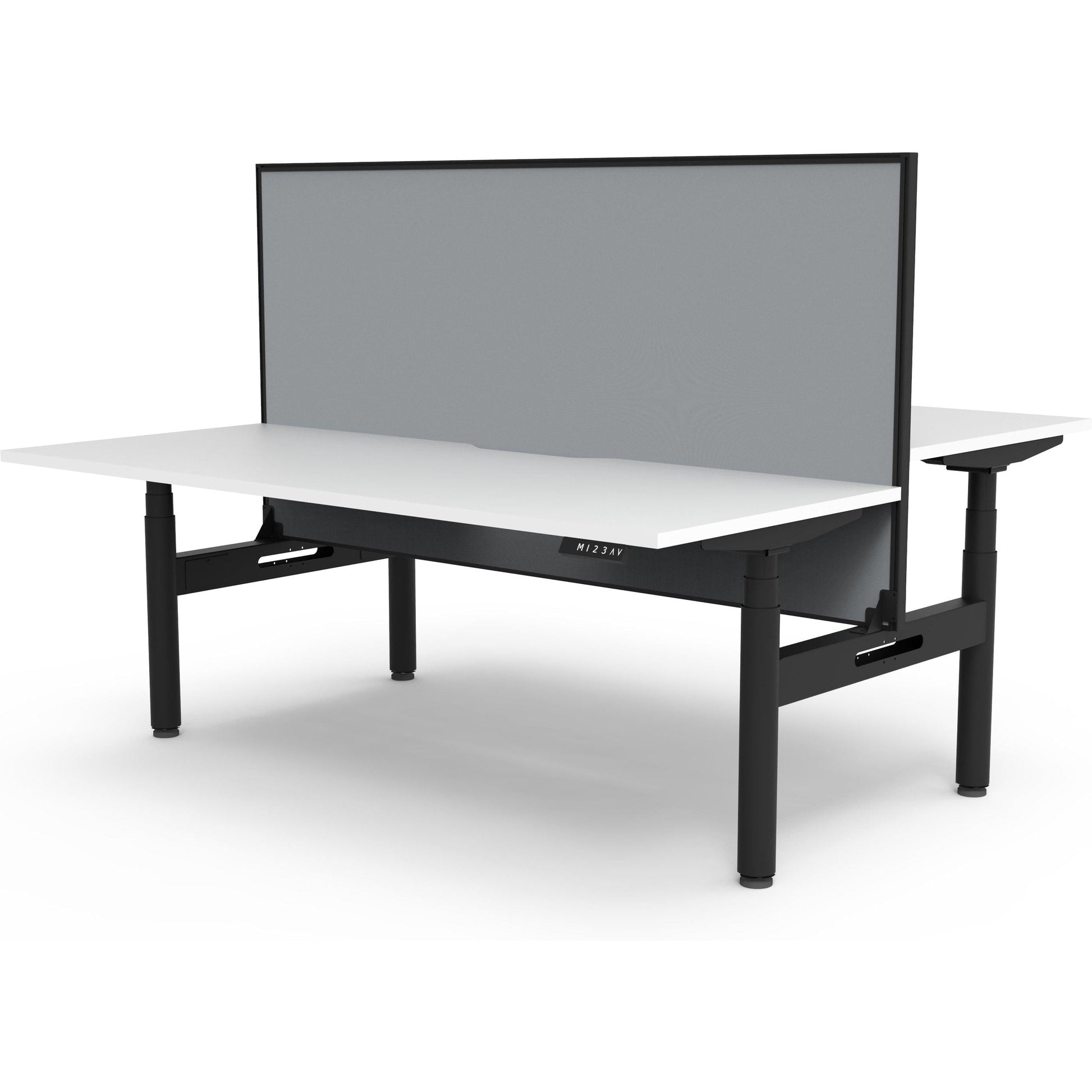 Eclipse (Round Legs) Electric Height Adjustable Back to Back Workstation