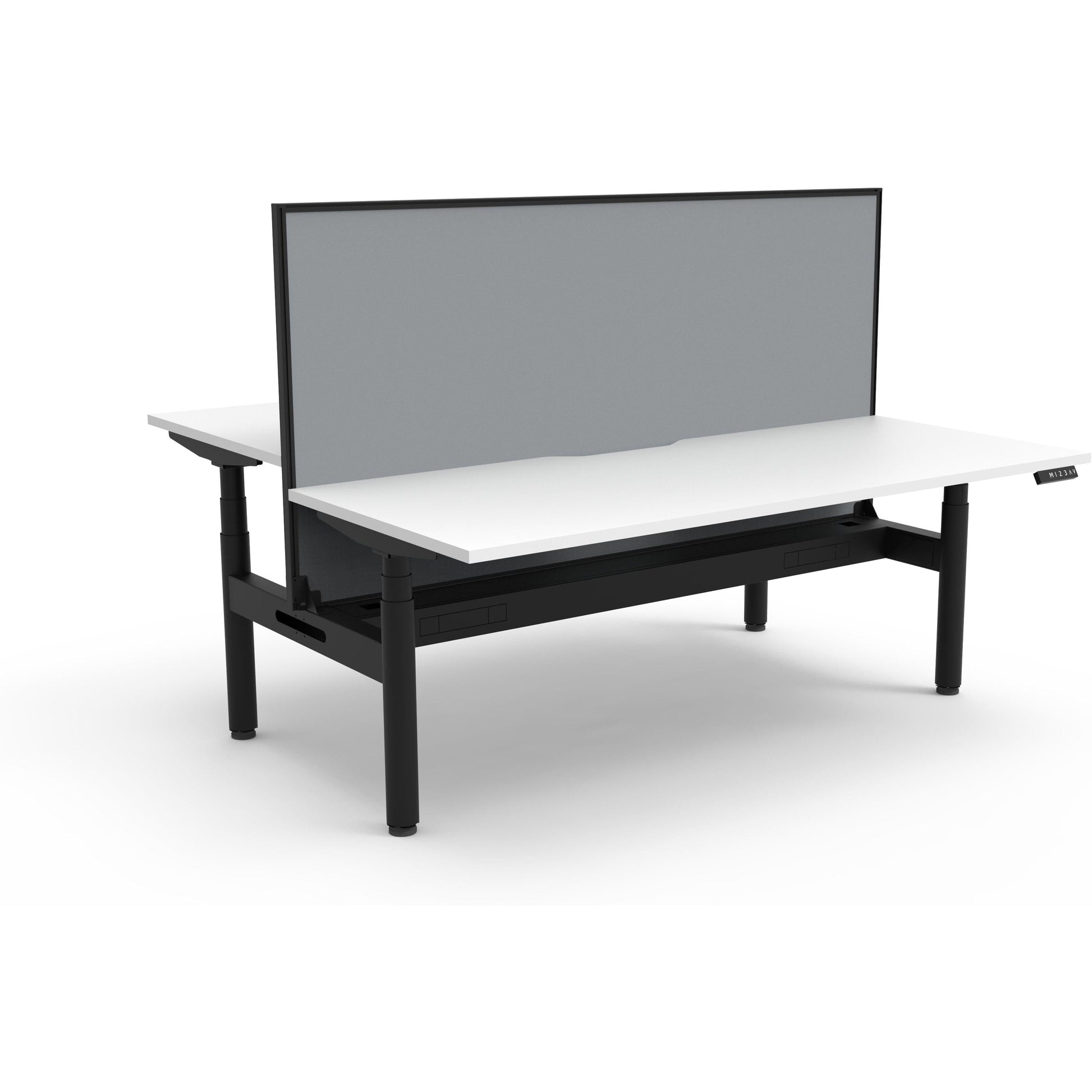 Eclipse (Round Legs) Electric Height Adjustable Back to Back Workstation