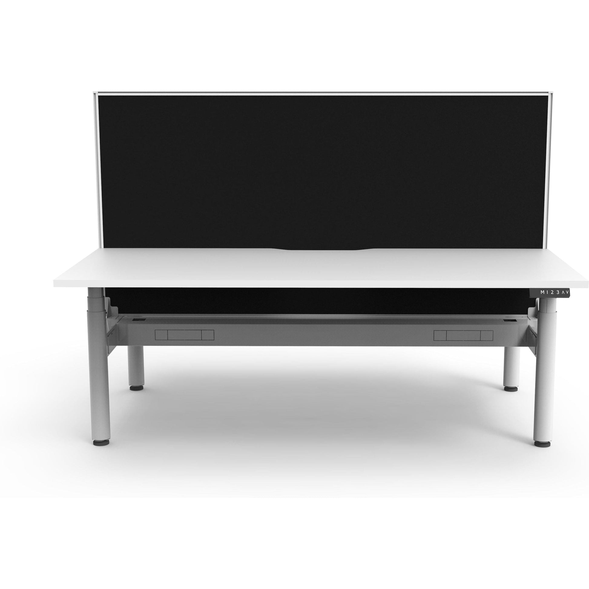 Eclipse (Round Legs) Electric Height Adjustable Back to Back Workstation