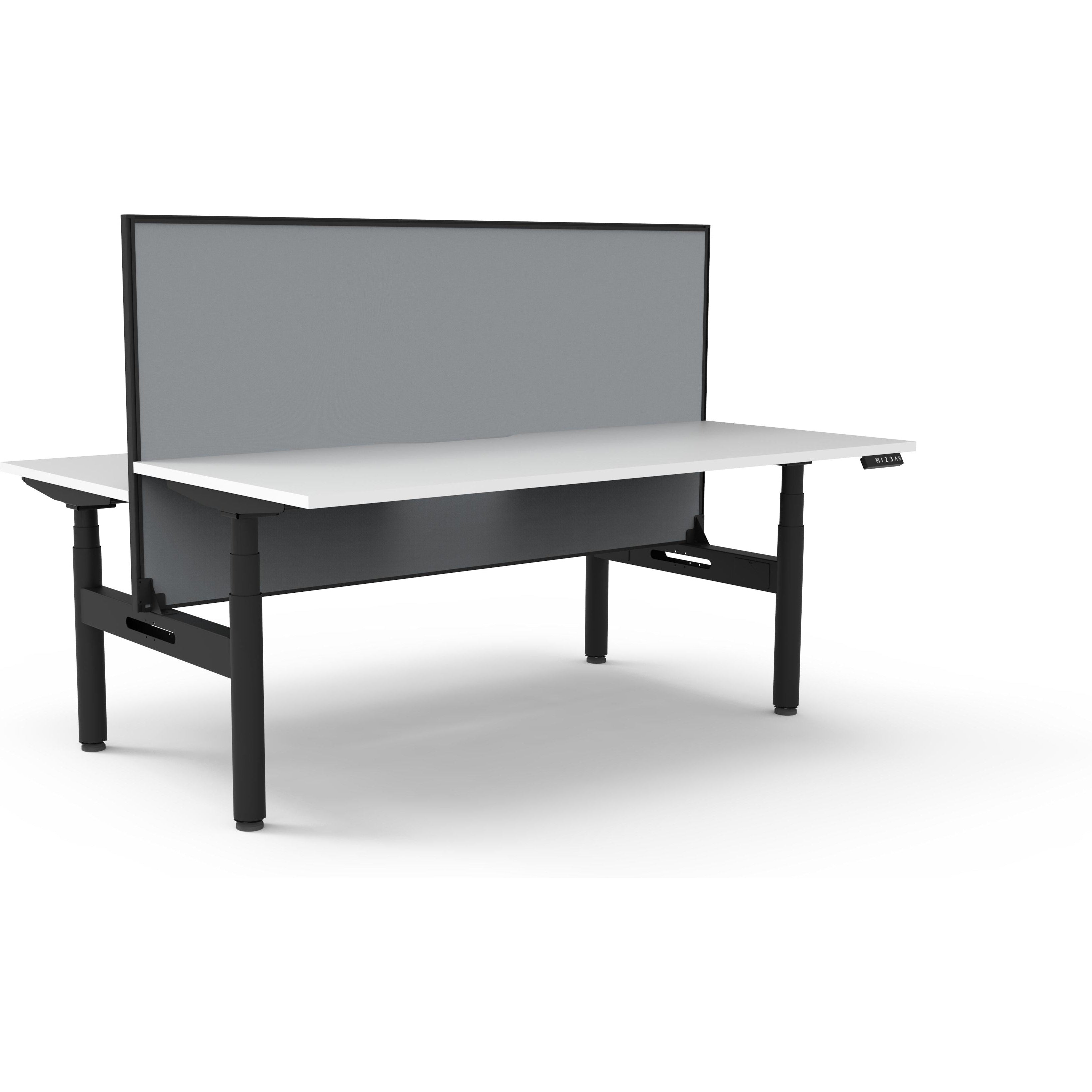 Eclipse (Round Legs) Electric Height Adjustable Back to Back Workstation
