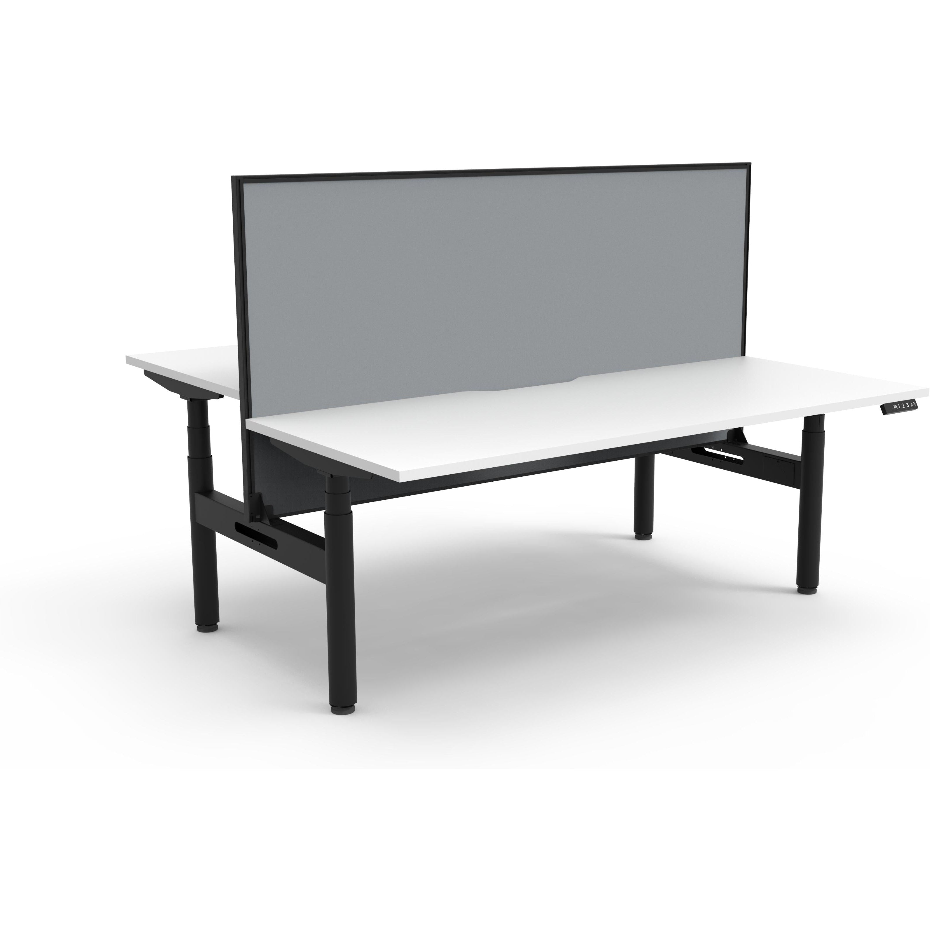 Eclipse (Round Legs) Electric Height Adjustable Back to Back Workstation