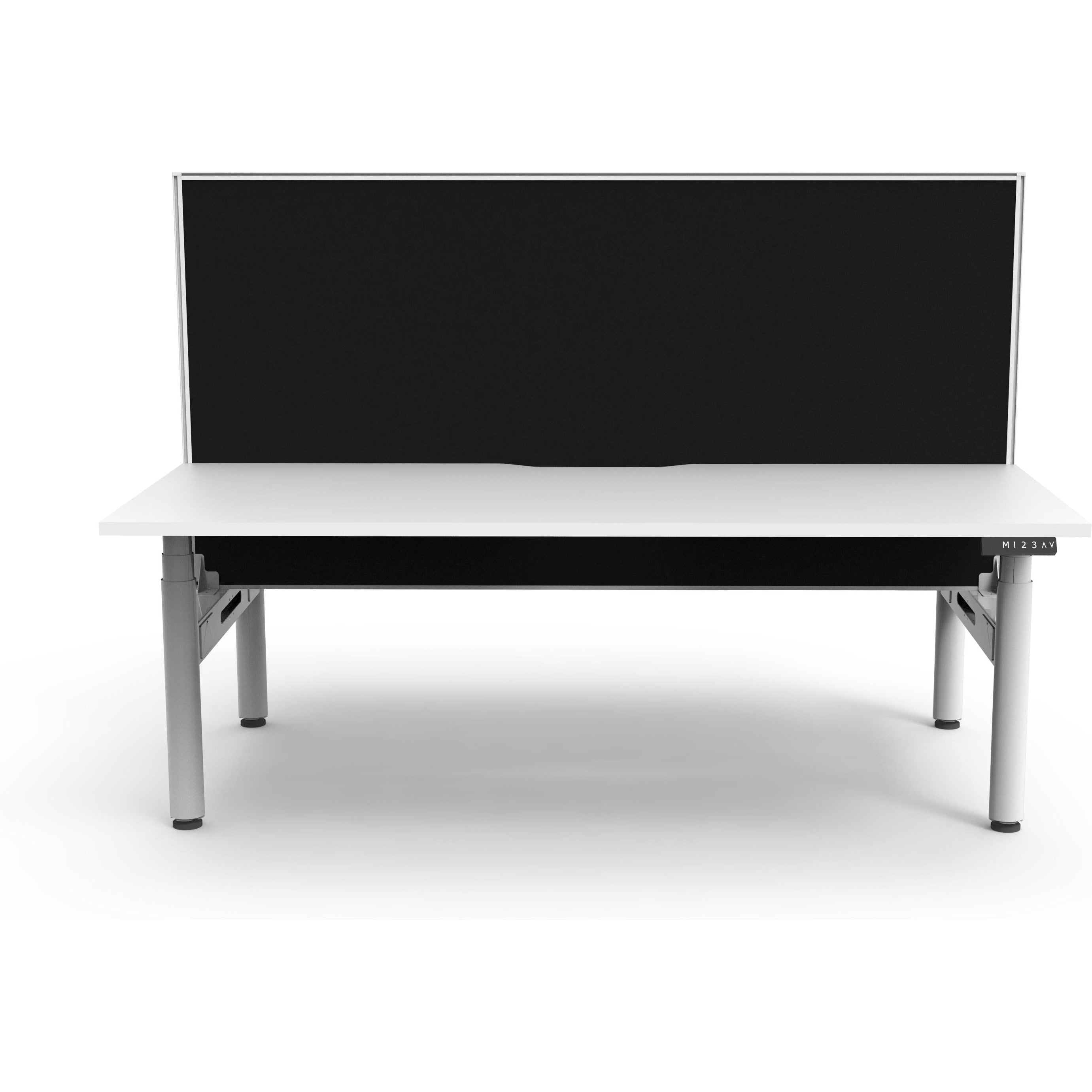Eclipse (Round Legs) Electric Height Adjustable Back to Back Workstation