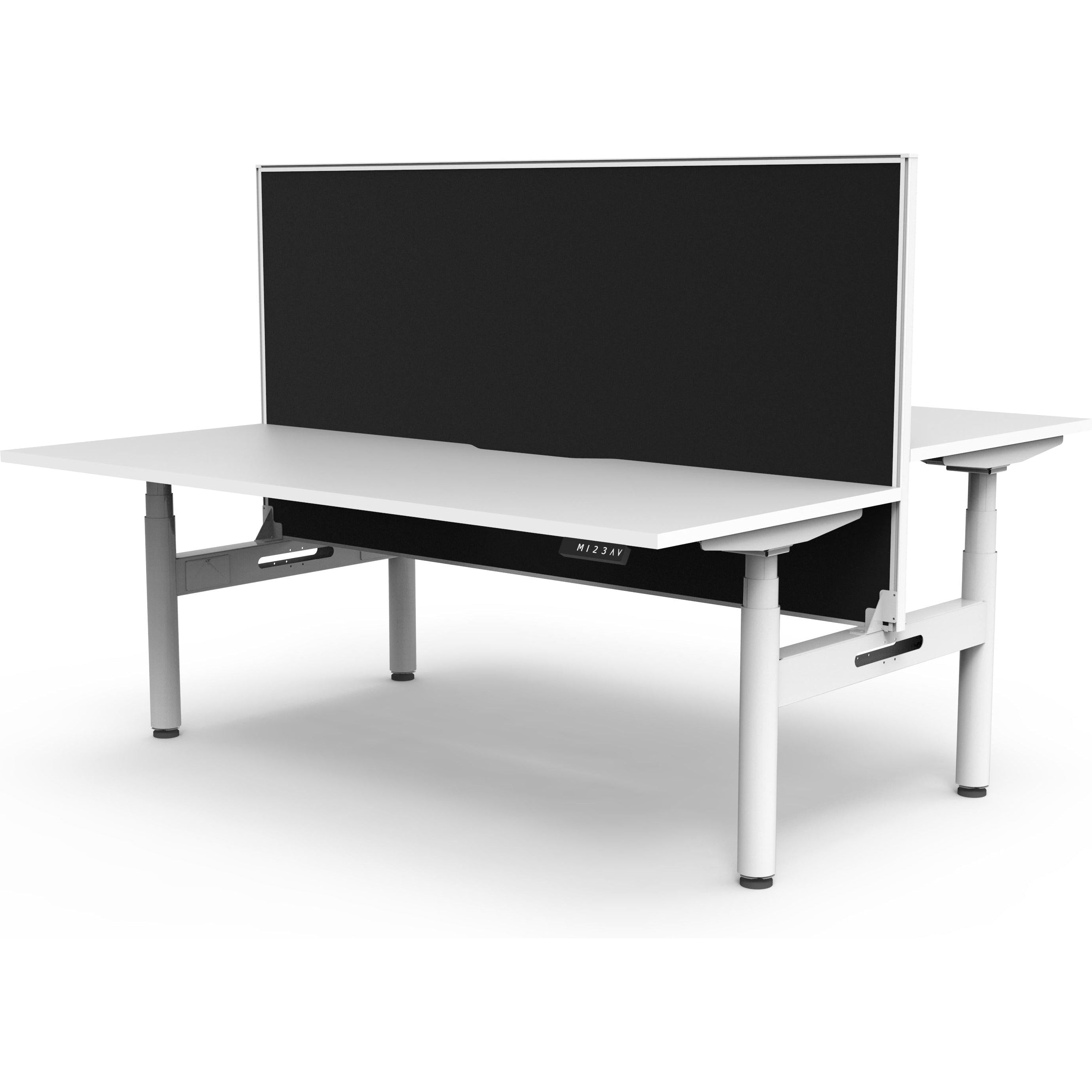 Eclipse (Round Legs) Electric Height Adjustable Back to Back Workstation