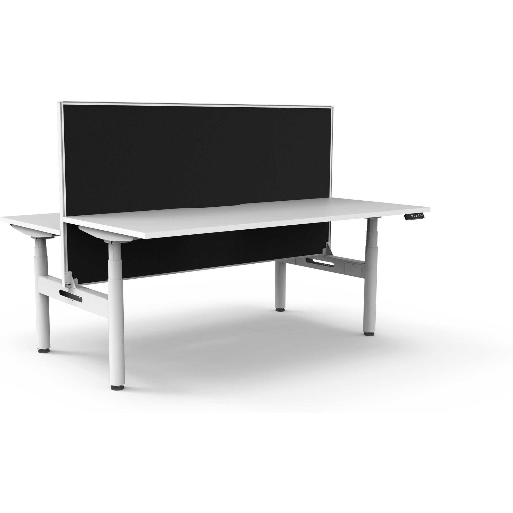 Eclipse (Round Legs) Electric Height Adjustable Back to Back Workstation