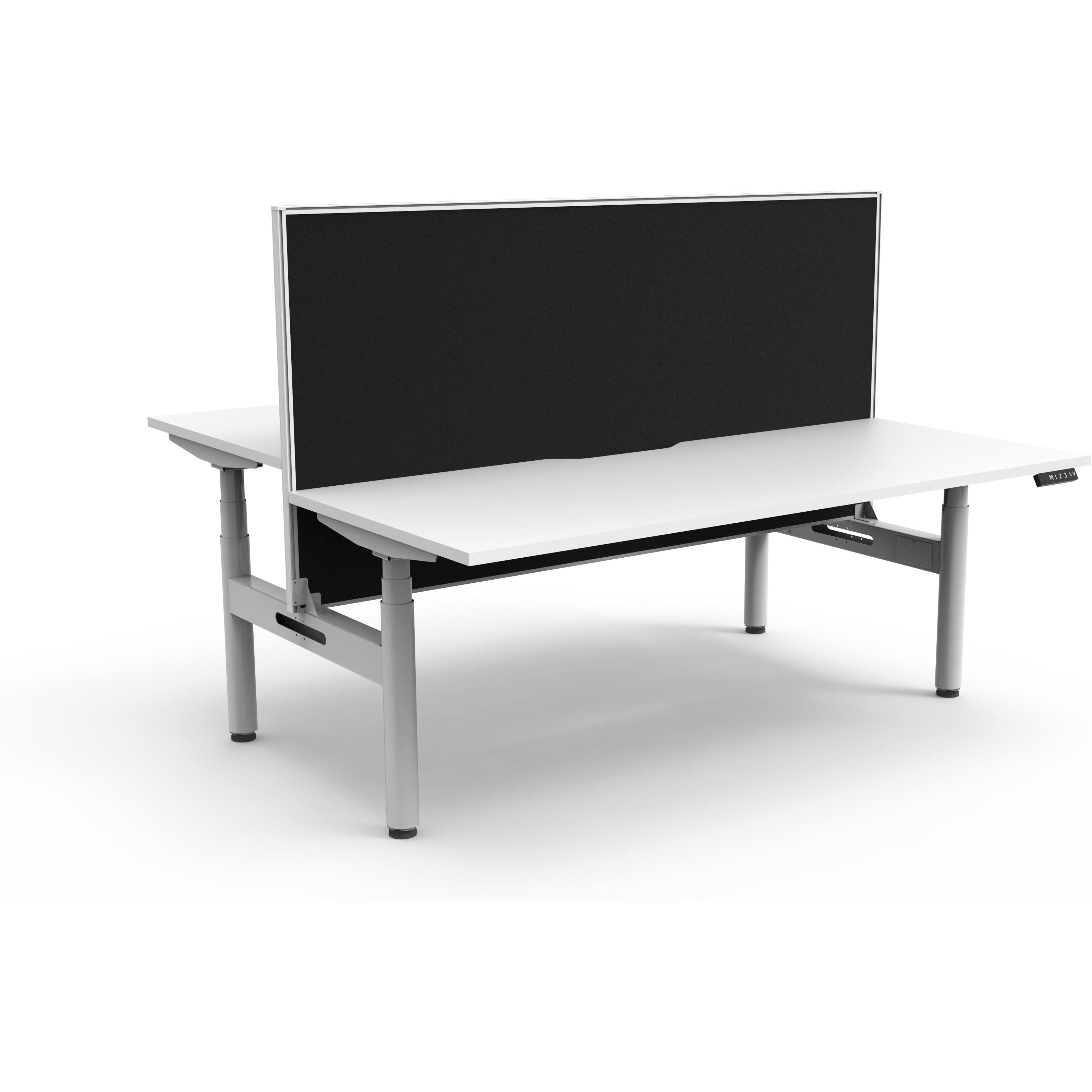 Eclipse (Round Legs) Electric Height Adjustable Back to Back Workstation