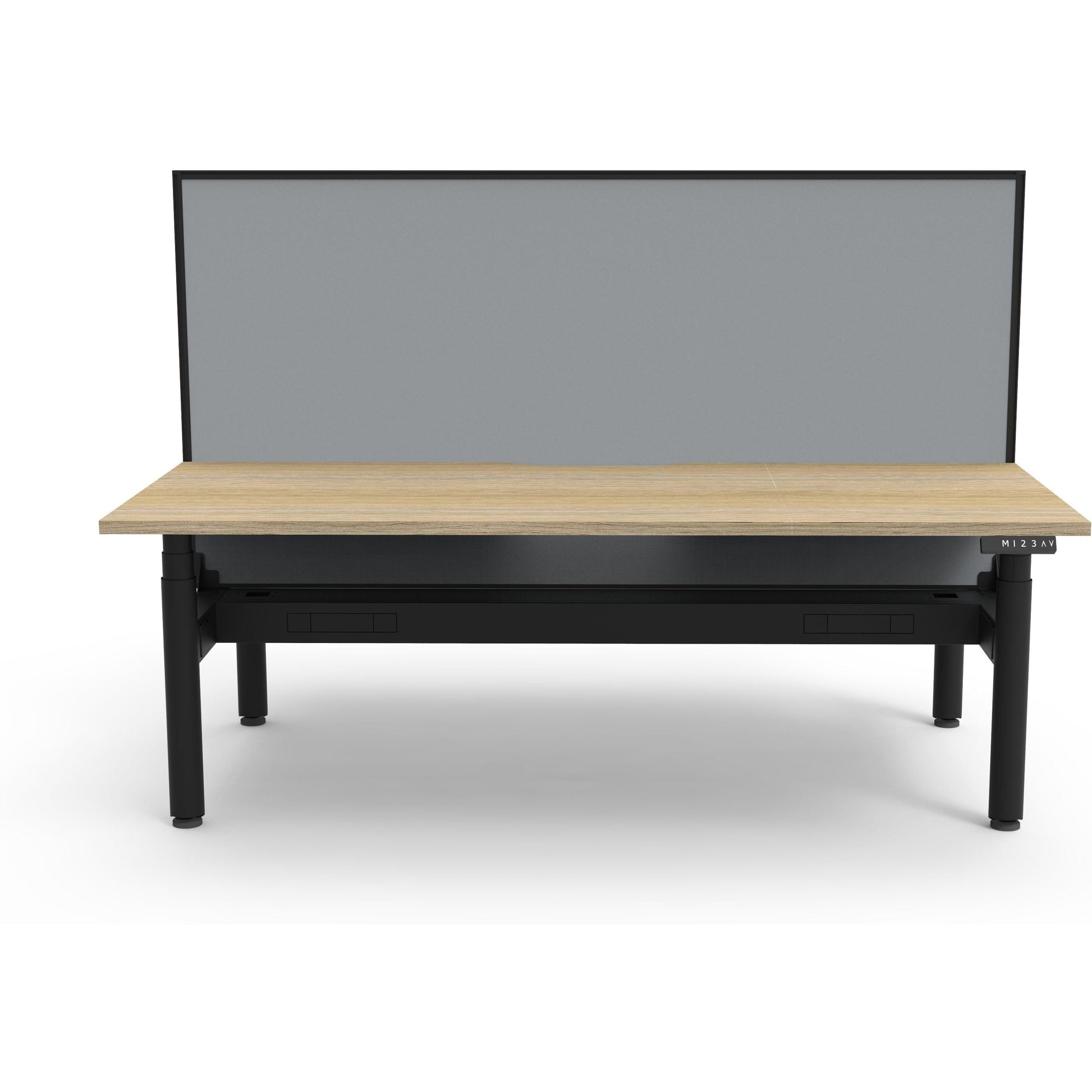 Eclipse (Round Legs) Electric Height Adjustable Back to Back Workstation