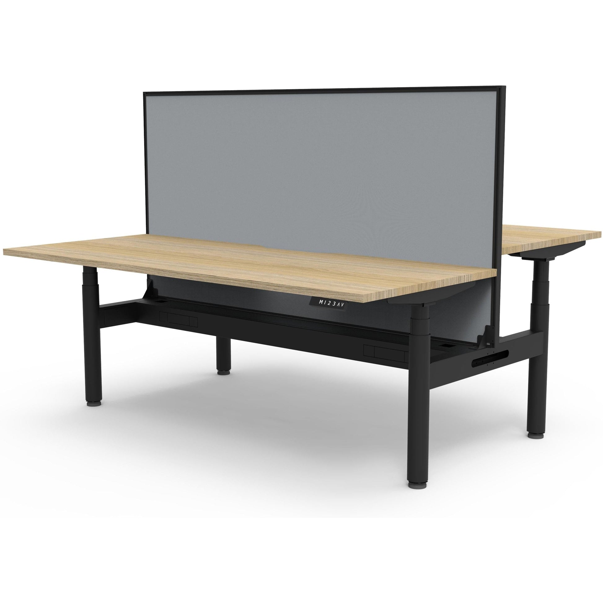 Eclipse (Round Legs) Electric Height Adjustable Back to Back Workstation
