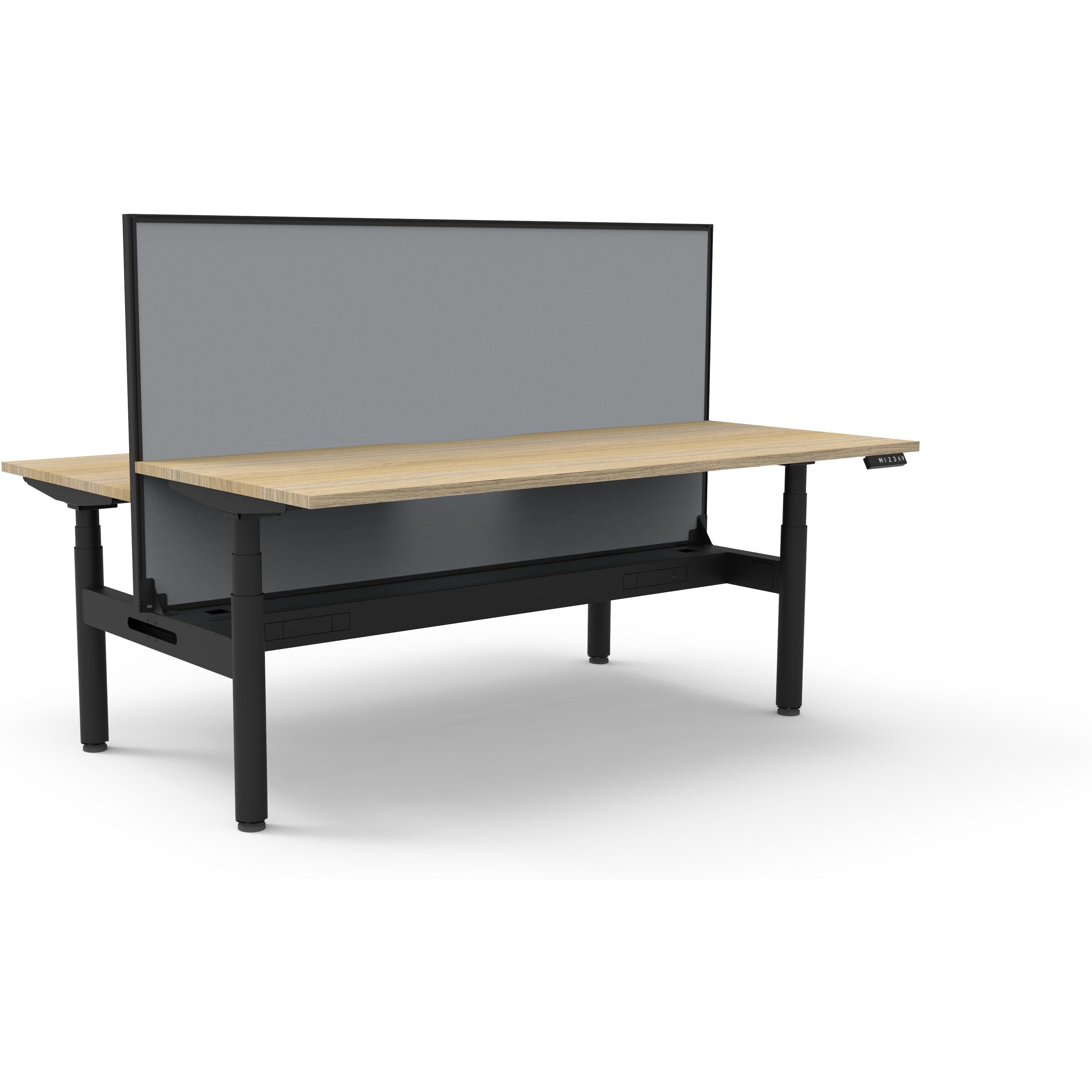 Eclipse (Round Legs) Electric Height Adjustable Back to Back Workstation