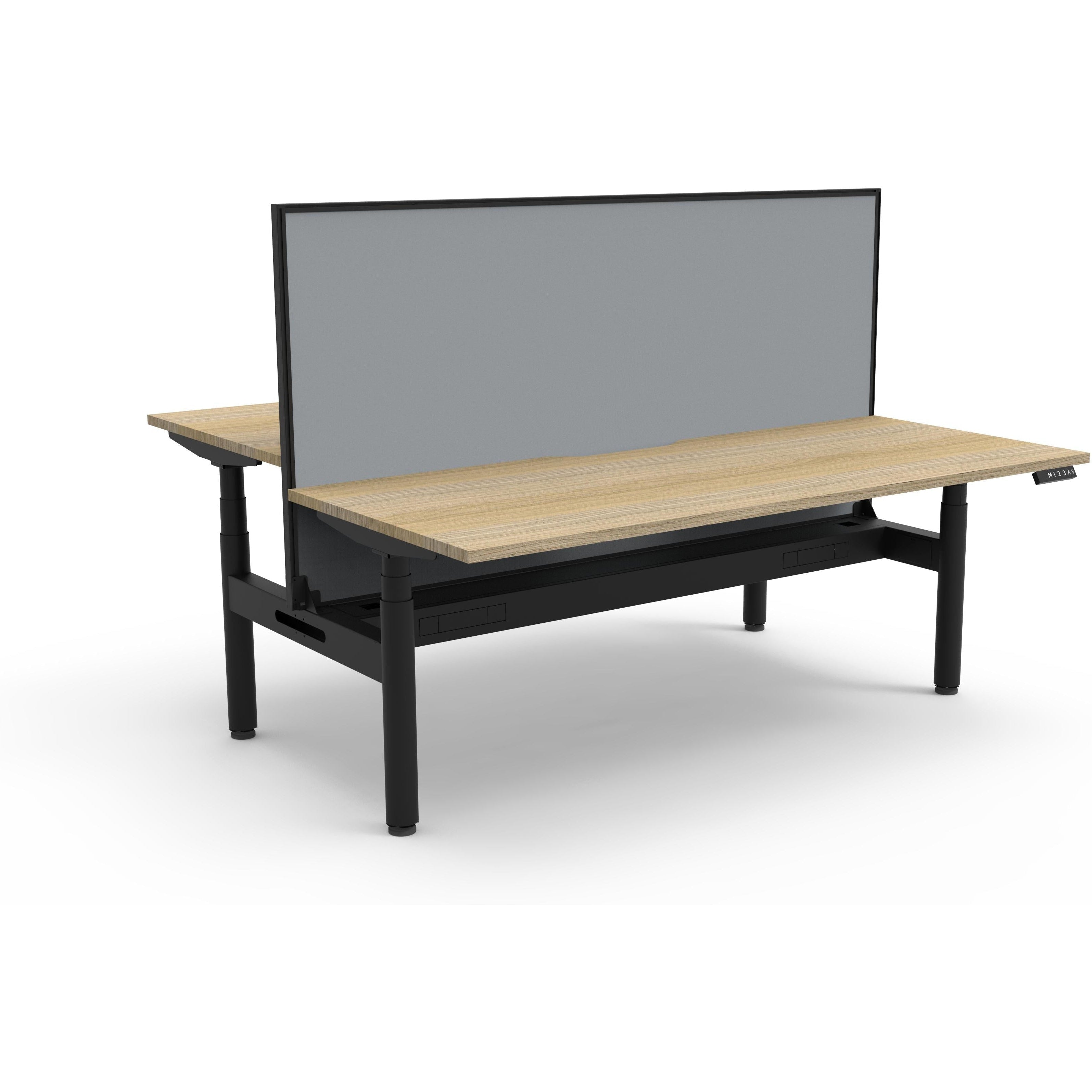 Eclipse (Round Legs) Electric Height Adjustable Back to Back Workstation