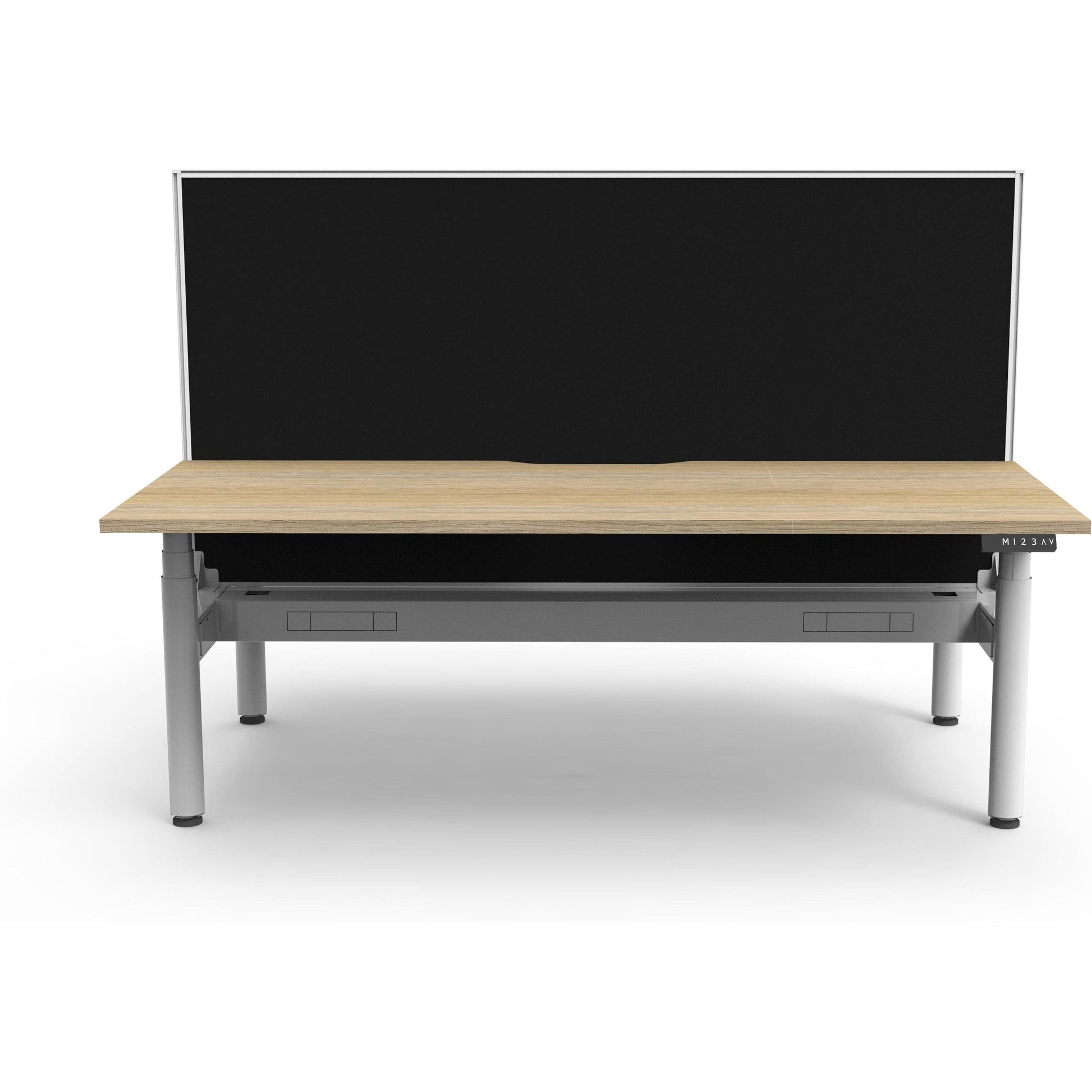 Eclipse (Round Legs) Electric Height Adjustable Back to Back Workstation