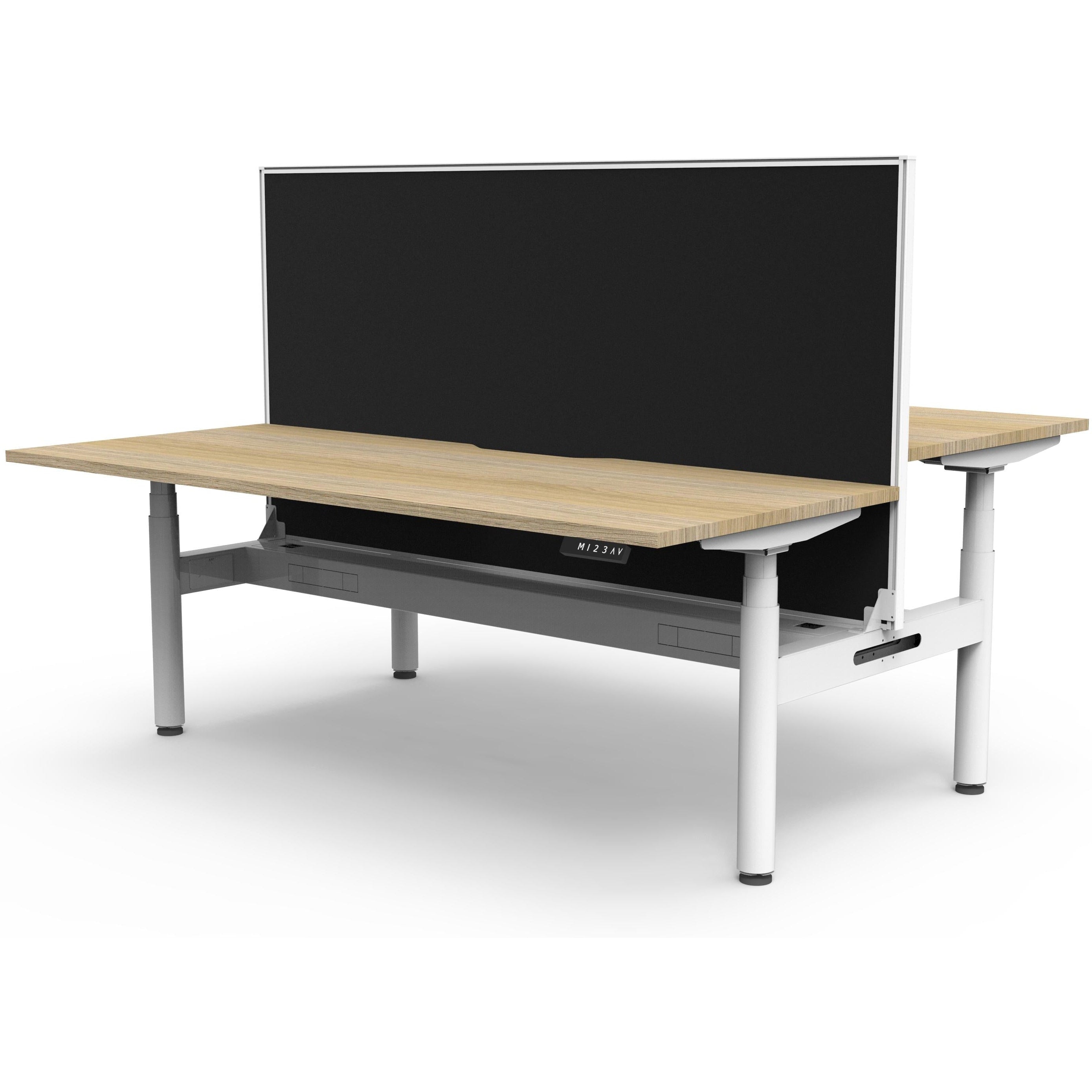 Eclipse (Round Legs) Electric Height Adjustable Back to Back Workstation