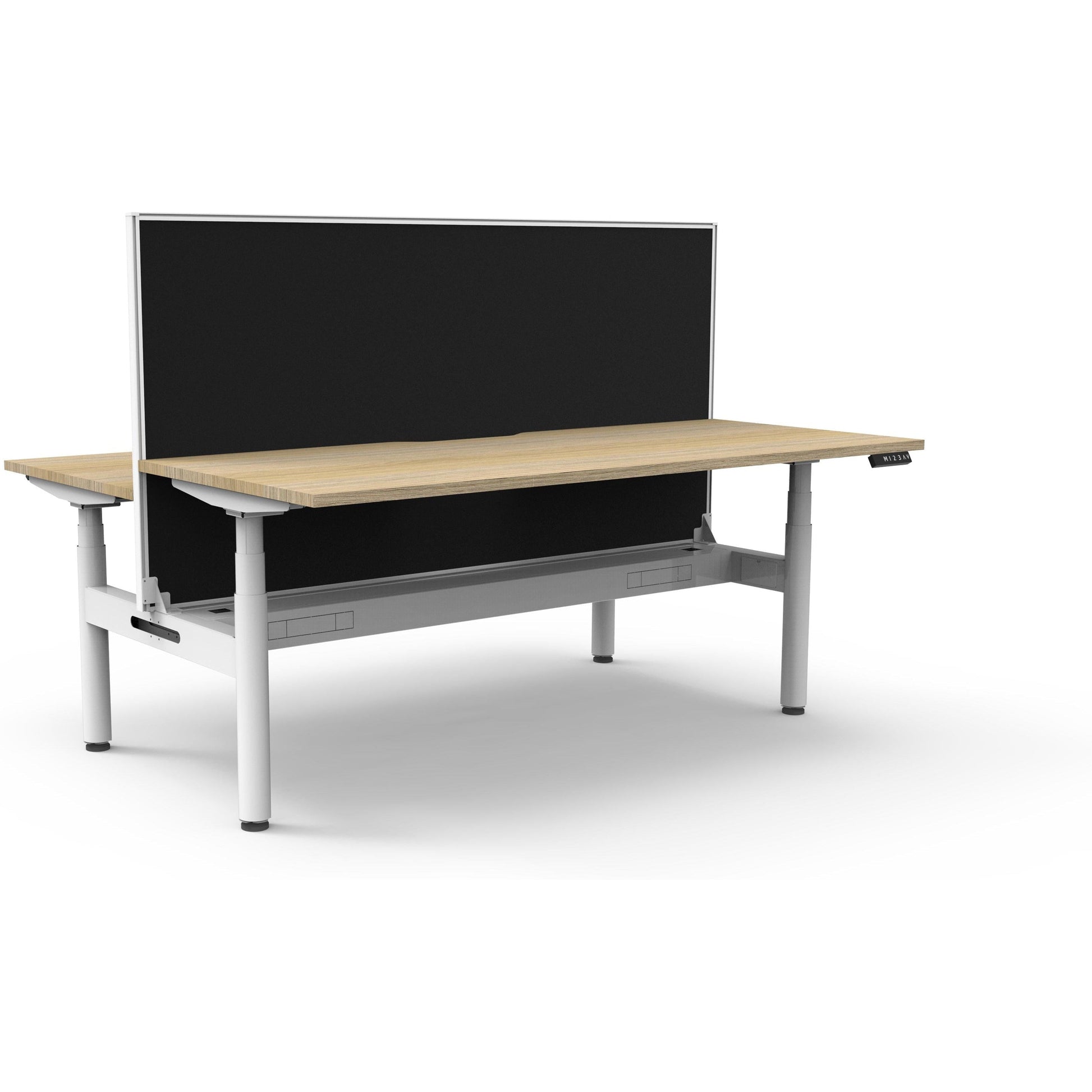 Eclipse (Round Legs) Electric Height Adjustable Back to Back Workstation