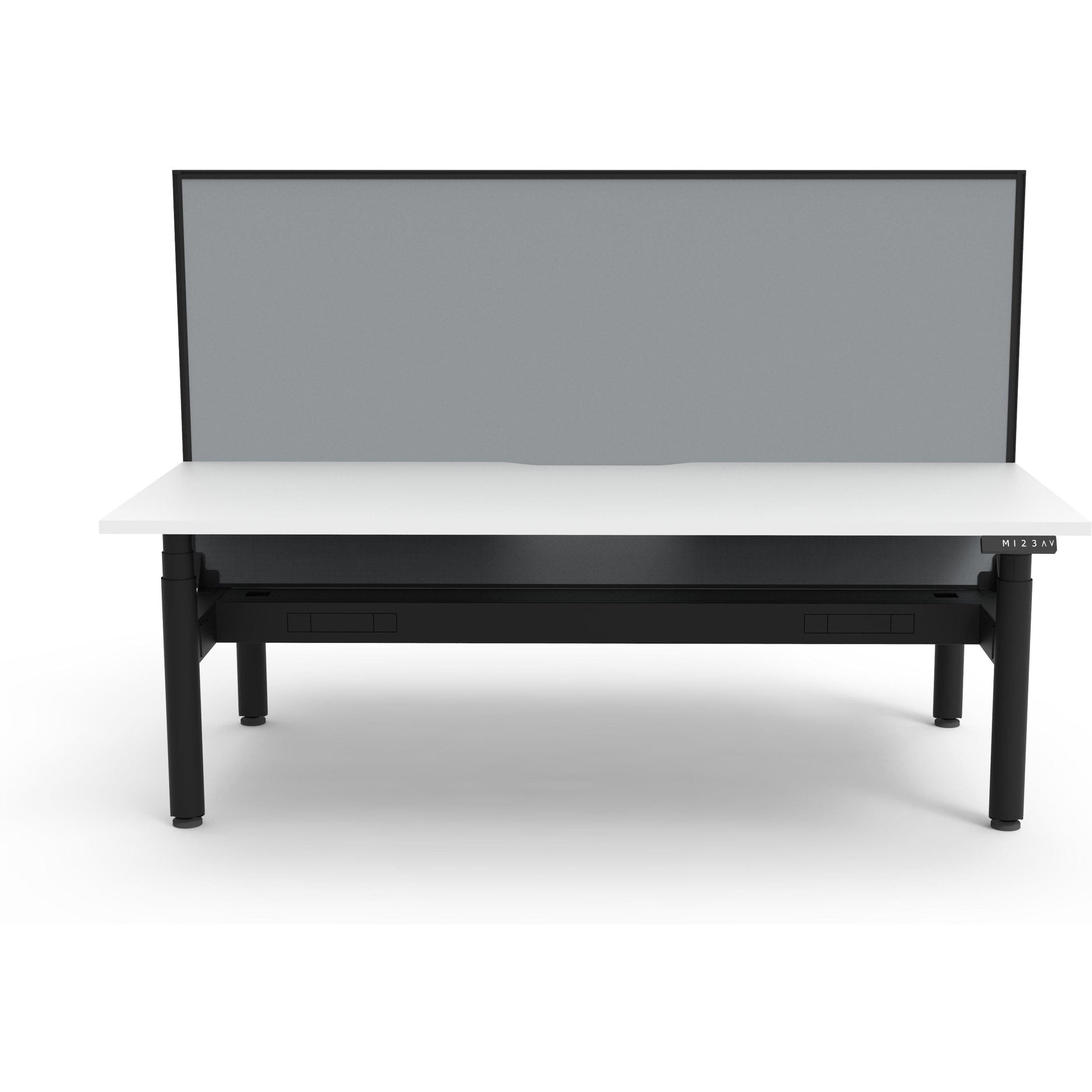 Eclipse (Round Legs) Electric Height Adjustable Back to Back Workstation