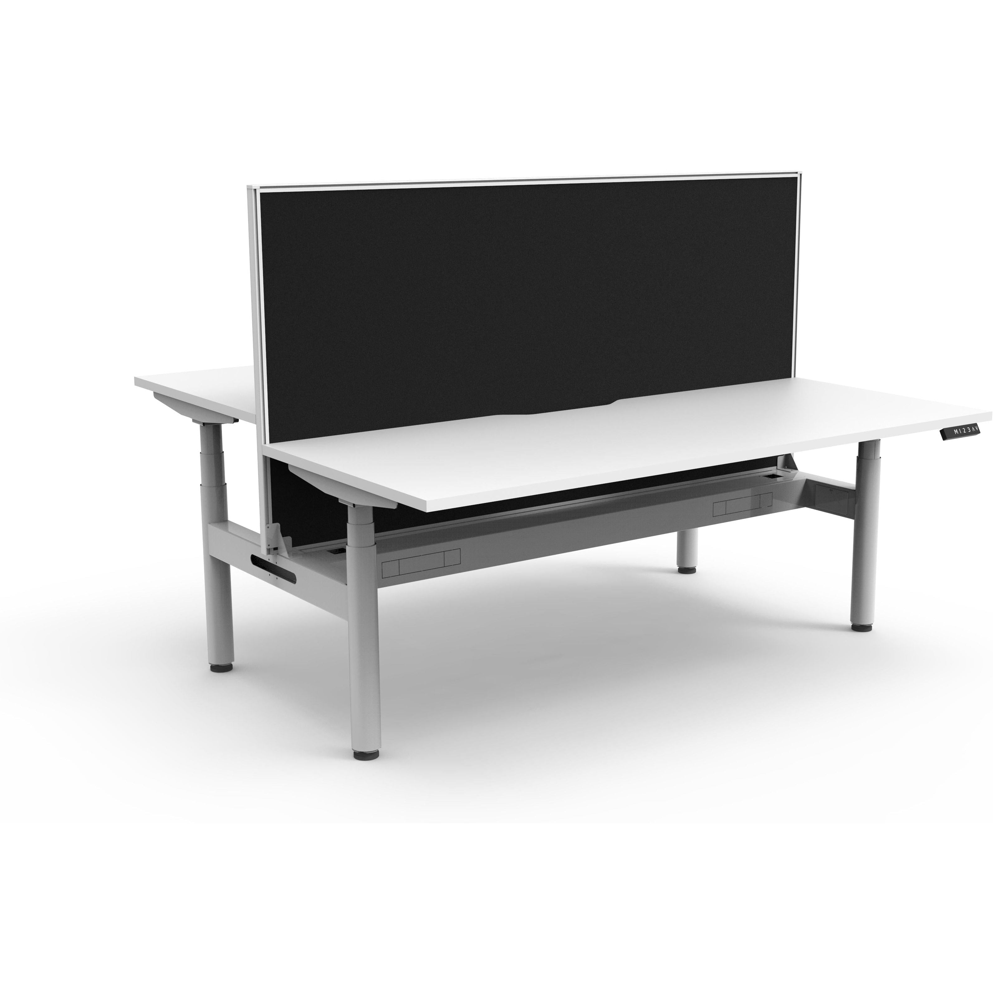 Eclipse (Round Legs) Electric Height Adjustable Back to Back Workstation