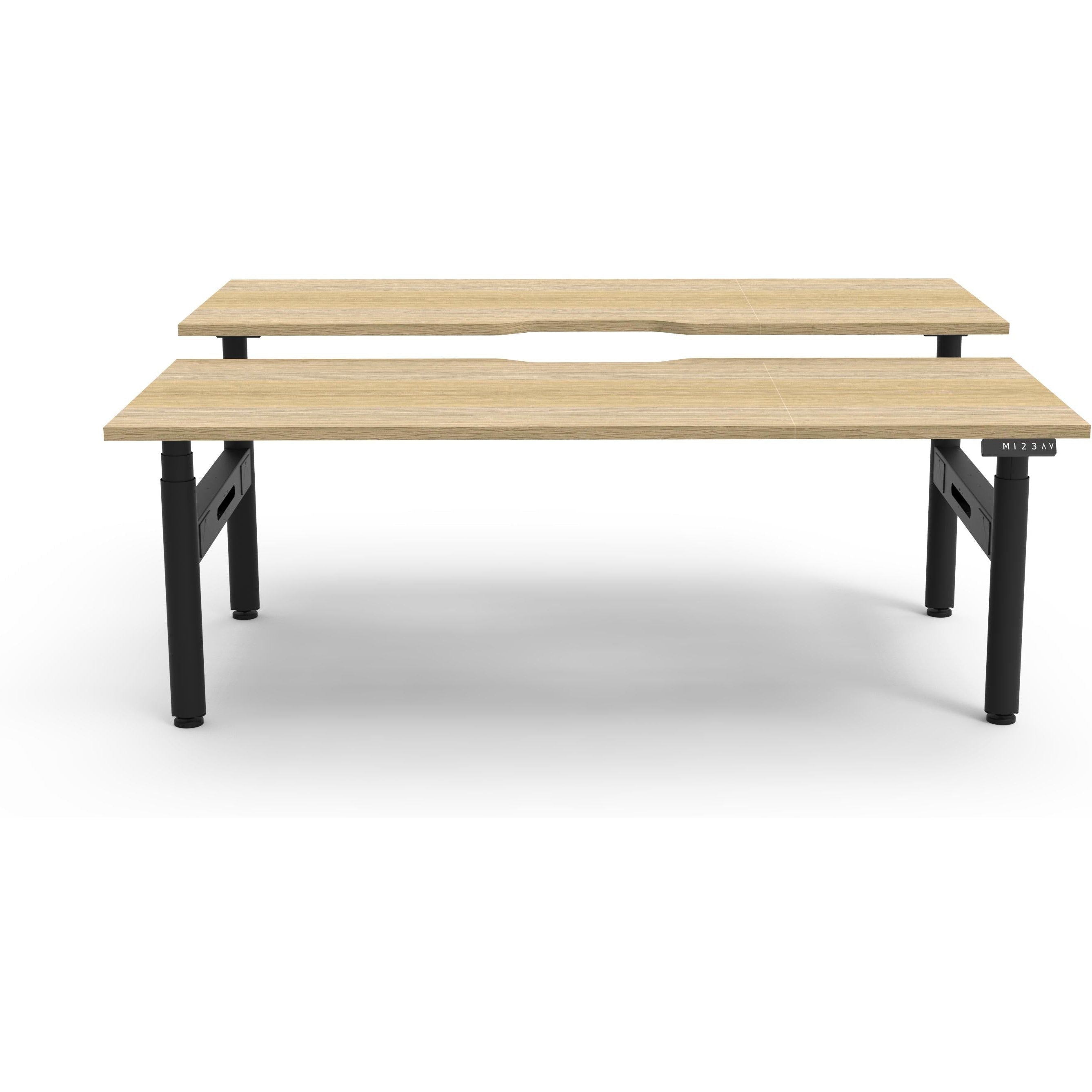 Eclipse (Round Legs) Electric Height Adjustable Back to Back Workstation