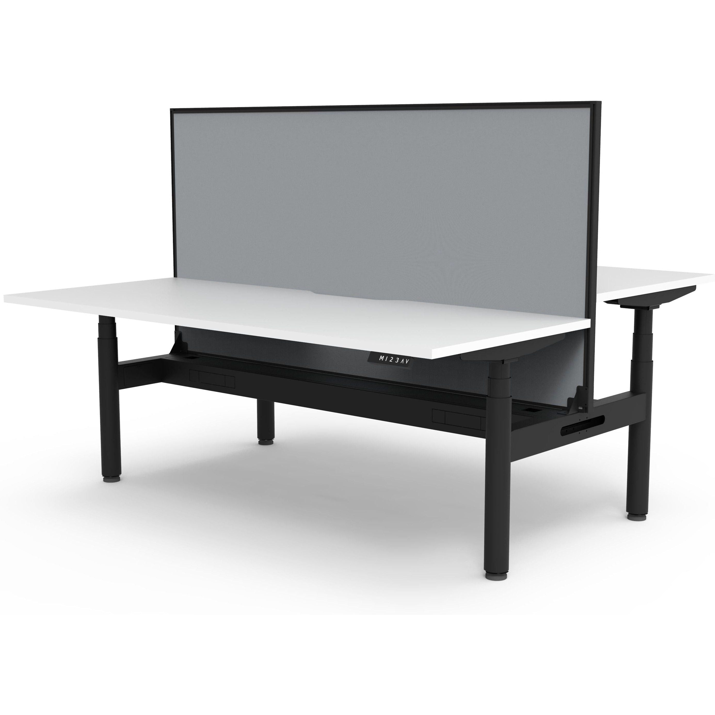Eclipse (Round Legs) Electric Height Adjustable Back to Back Workstation