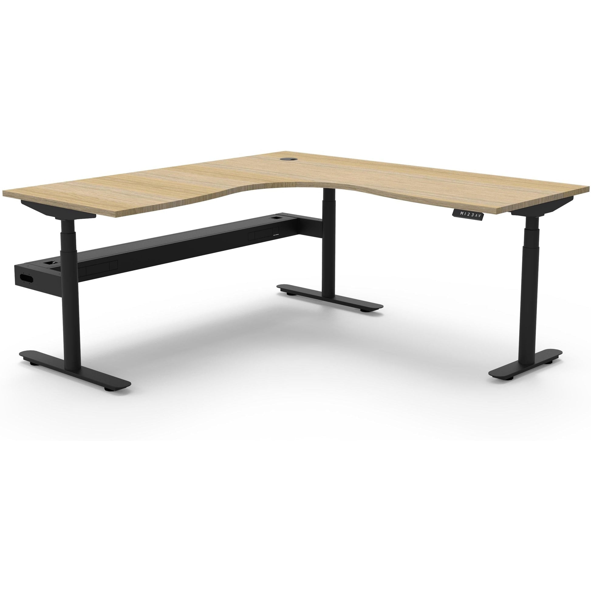 Eclipse (Round Legs) Electric Height Adjustable Corner Workstation
