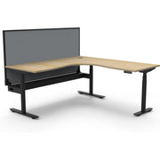 Eclipse (Round Legs) Electric Height Adjustable Corner Workstation