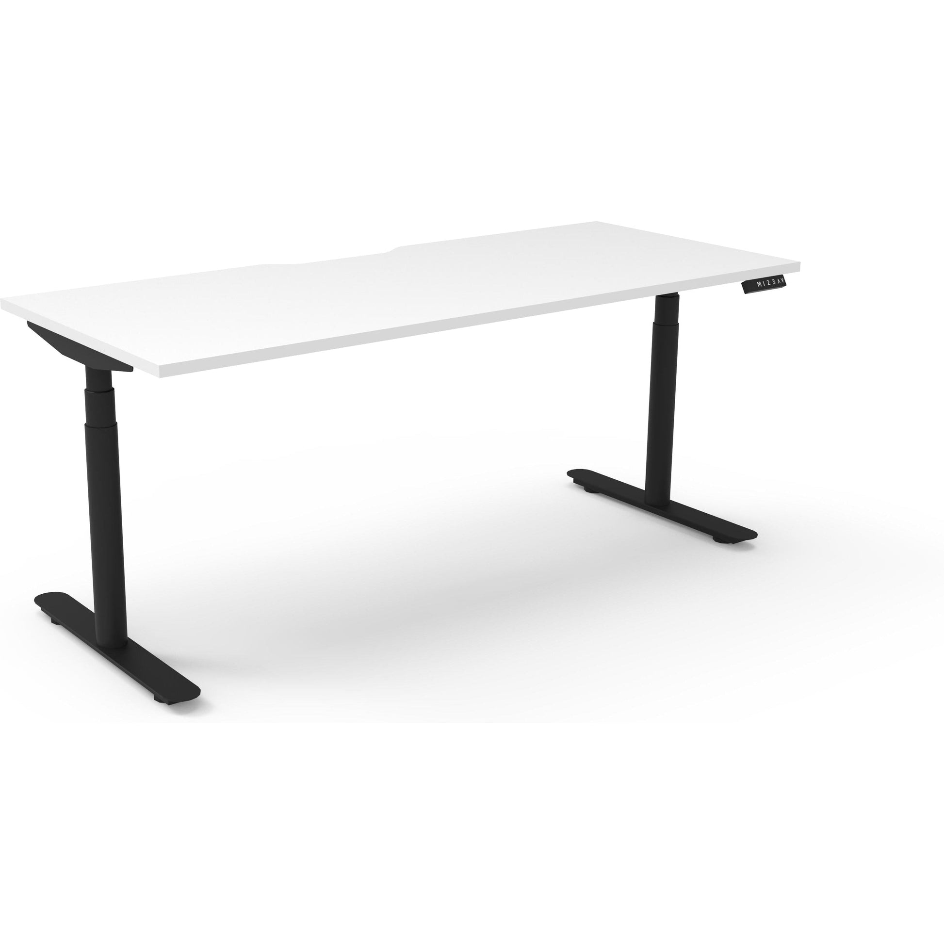 Eclipse (Round Legs) Electric Height Adjustable Single Sided Workstation