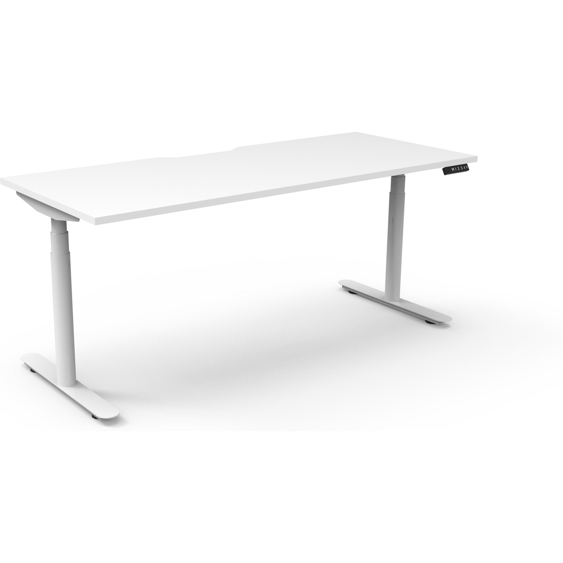 Eclipse (Round Legs) Electric Height Adjustable Single Sided Workstation