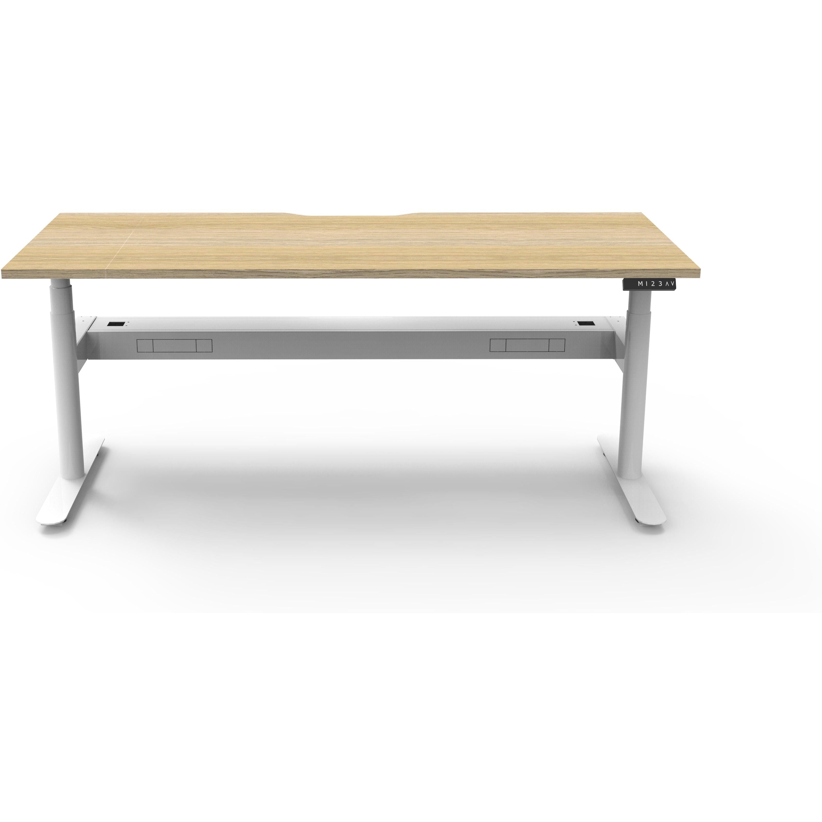 Eclipse (Round Legs) Electric Height Adjustable Single Sided Workstation