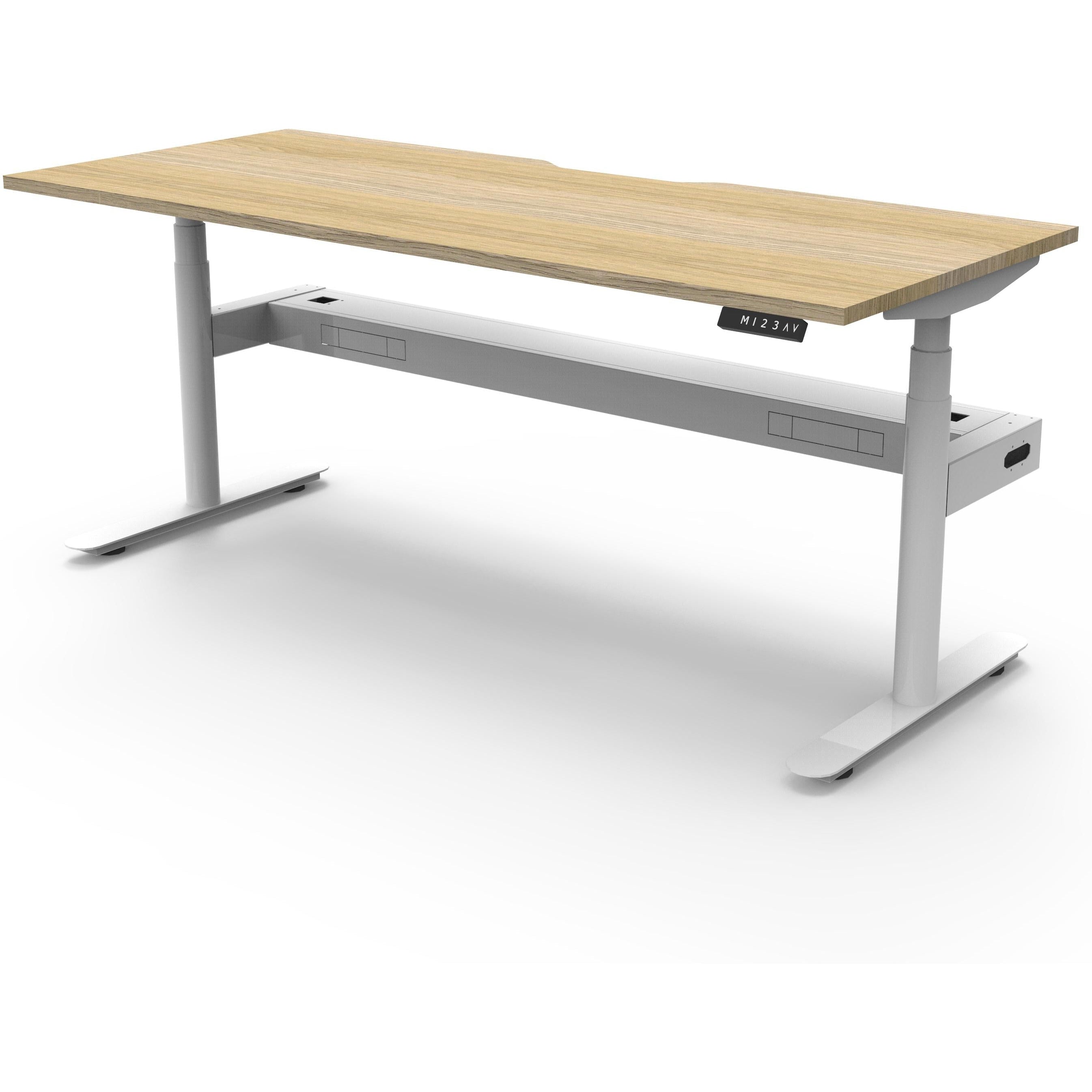 Eclipse (Round Legs) Electric Height Adjustable Single Sided Workstation