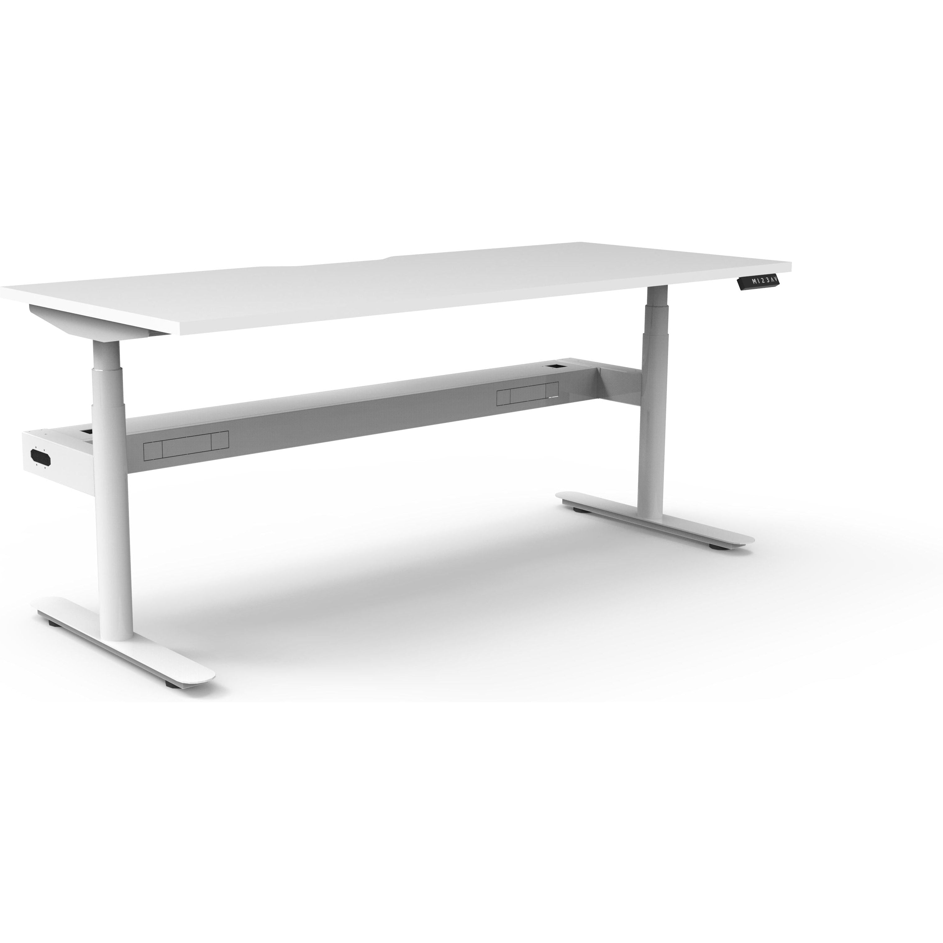 Eclipse (Round Legs) Electric Height Adjustable Single Sided Workstation