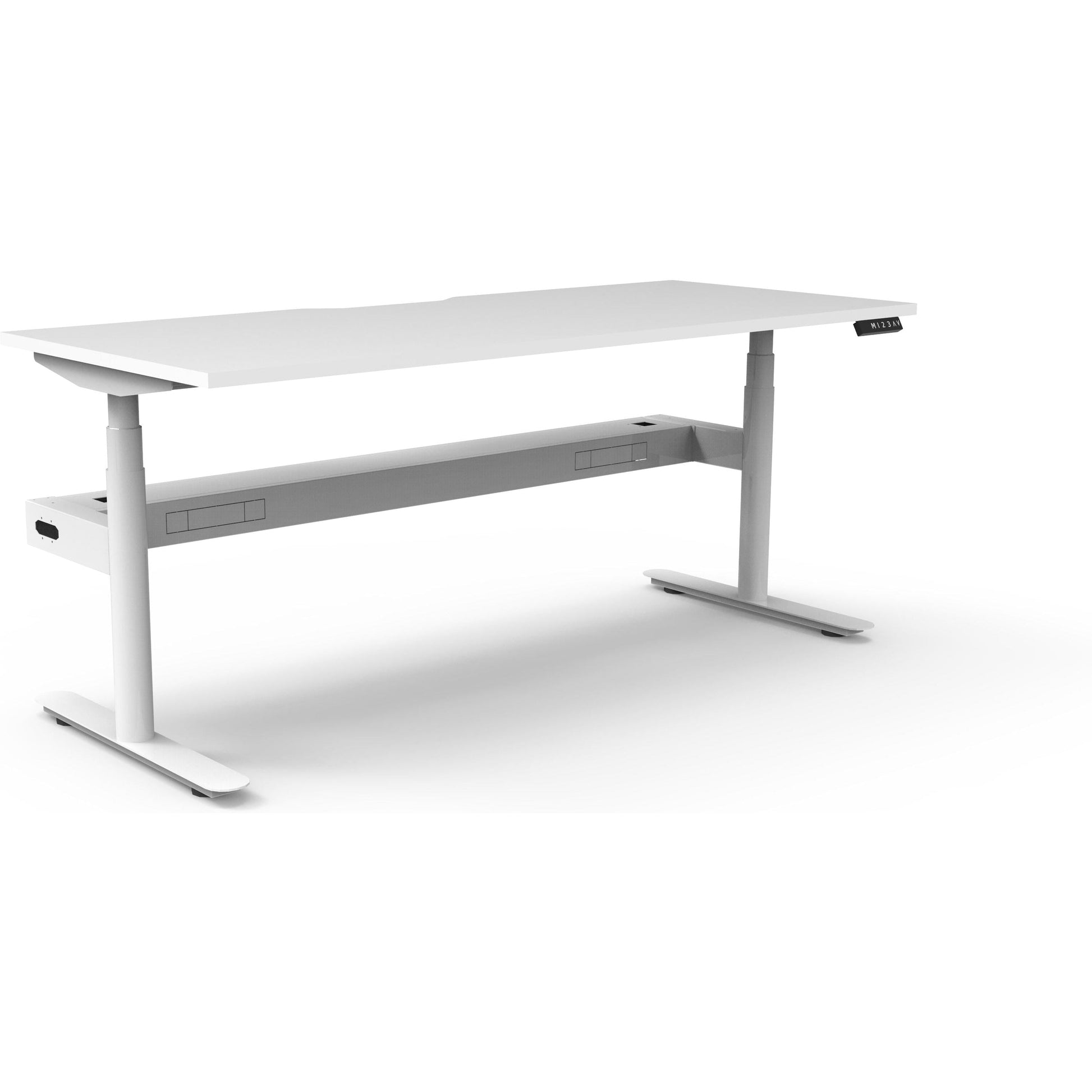 Eclipse (Round Legs) Electric Height Adjustable Single Sided Workstation