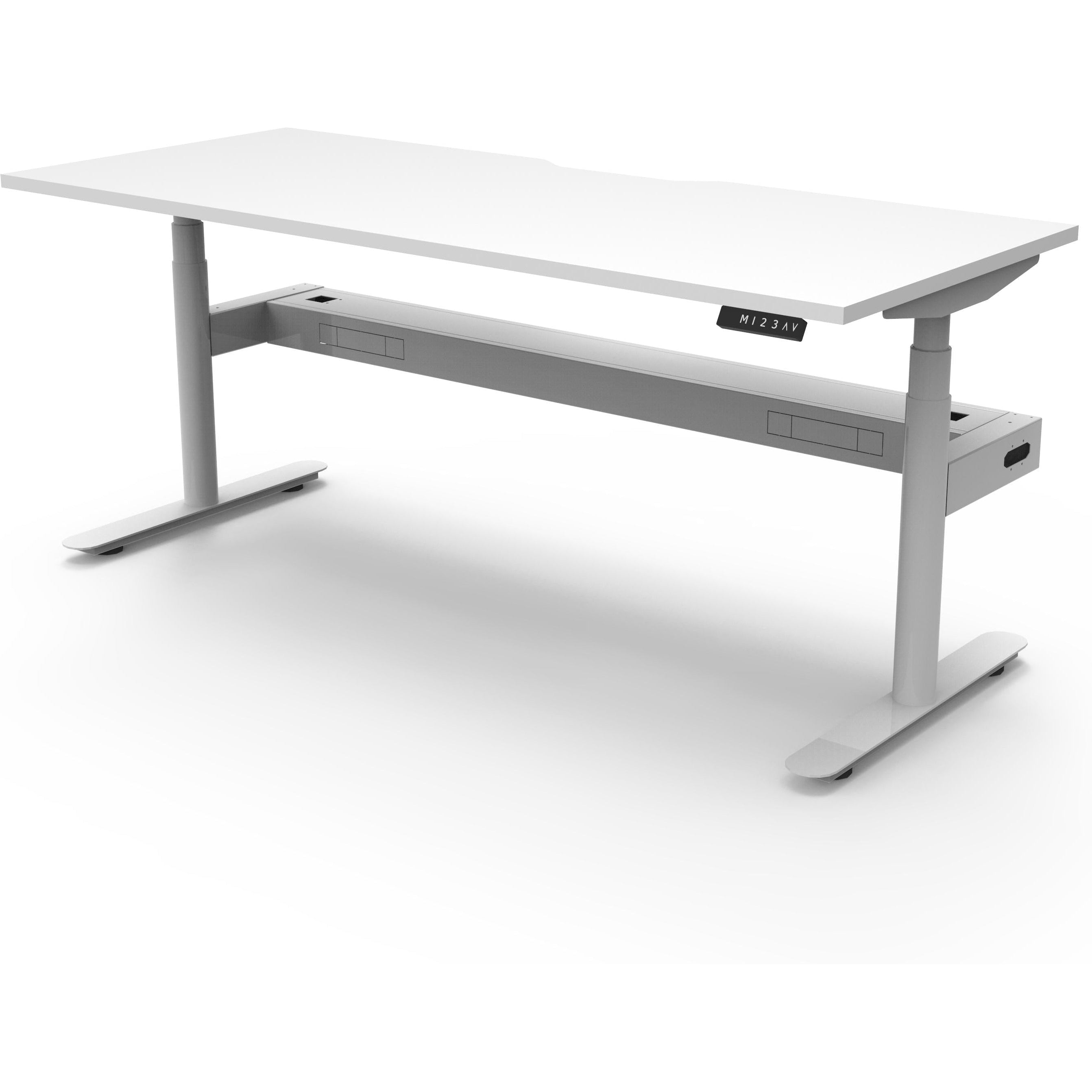 Eclipse (Round Legs) Electric Height Adjustable Single Sided Workstation