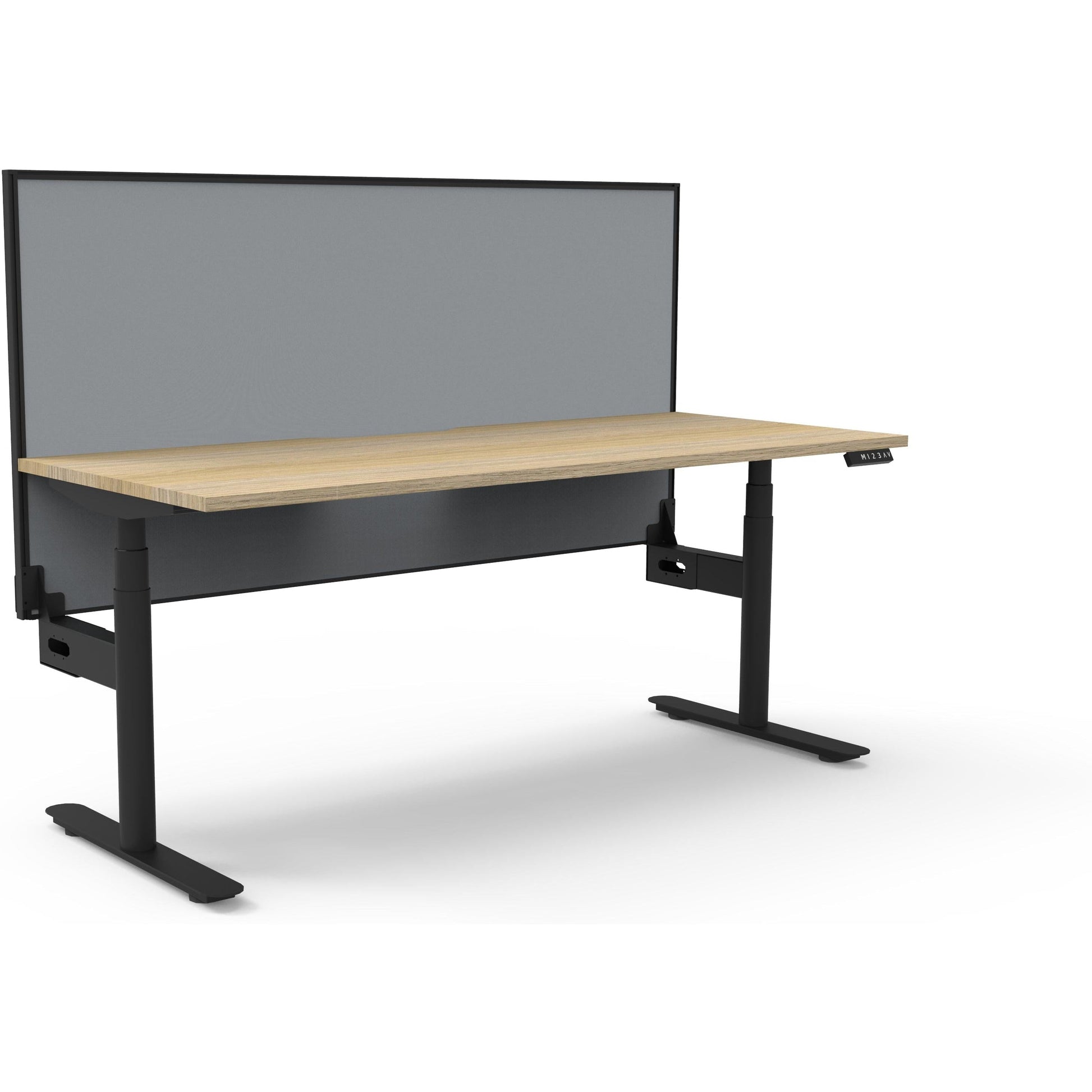 Eclipse (Round Legs) Electric Height Adjustable Single Sided Workstation