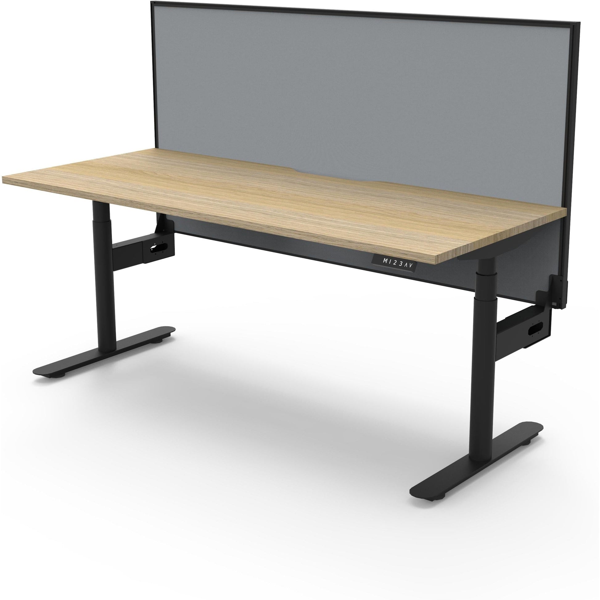 Eclipse (Round Legs) Electric Height Adjustable Single Sided Workstation