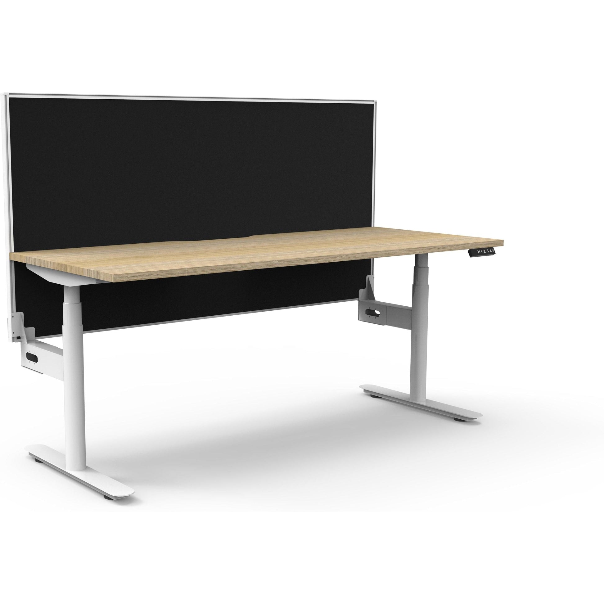 Eclipse (Round Legs) Electric Height Adjustable Single Sided Workstation