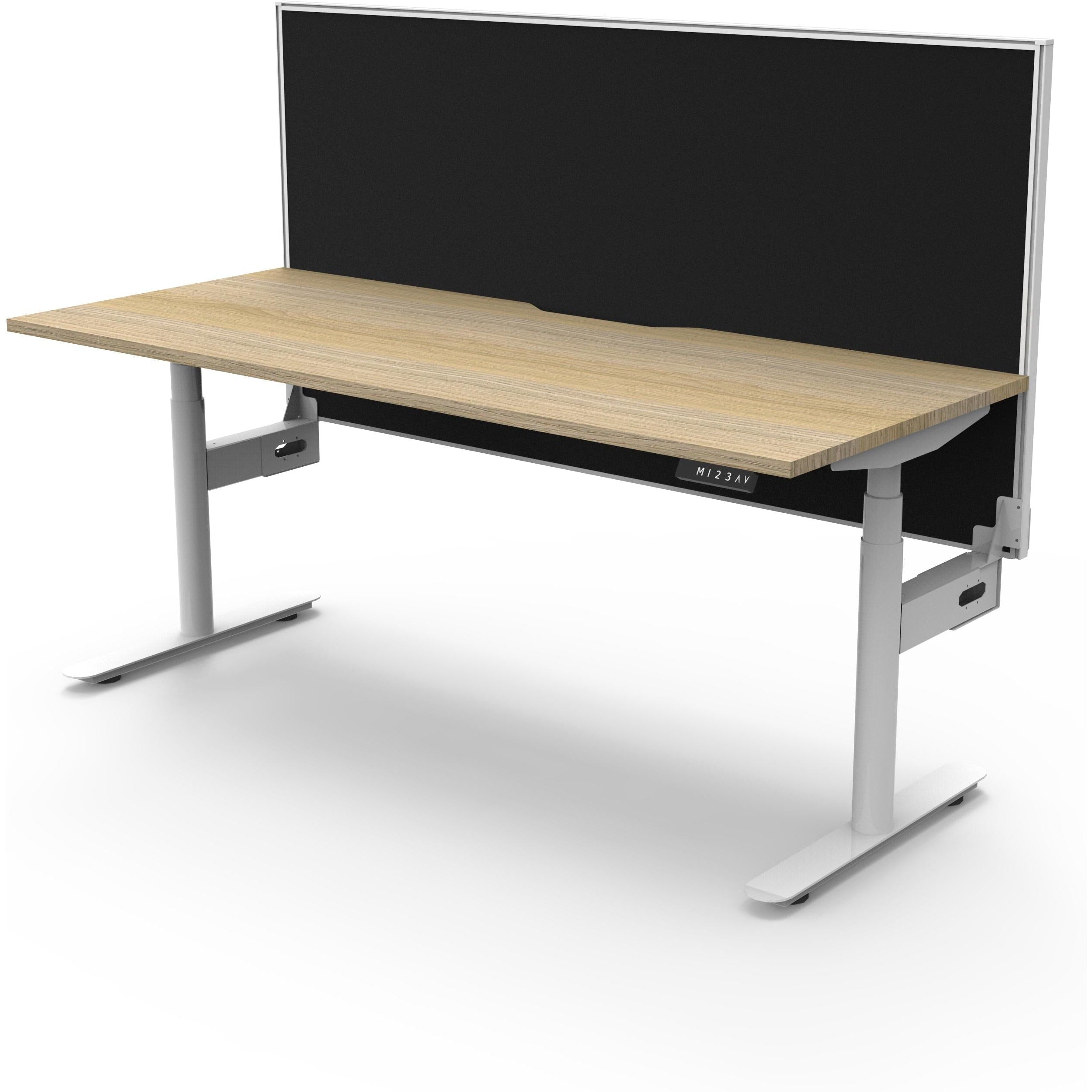 Eclipse (Round Legs) Electric Height Adjustable Single Sided Workstation