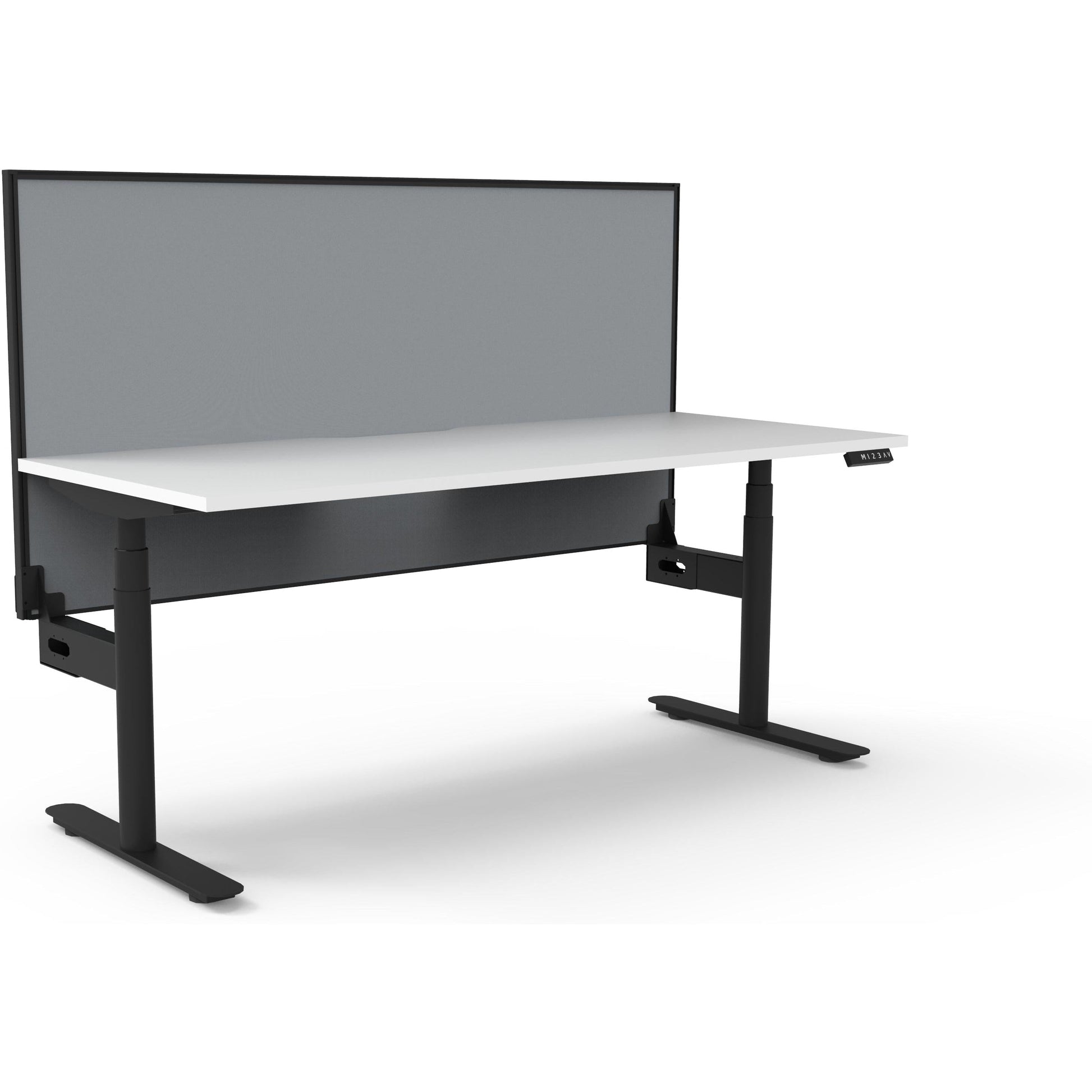 Eclipse (Round Legs) Electric Height Adjustable Single Sided Workstation