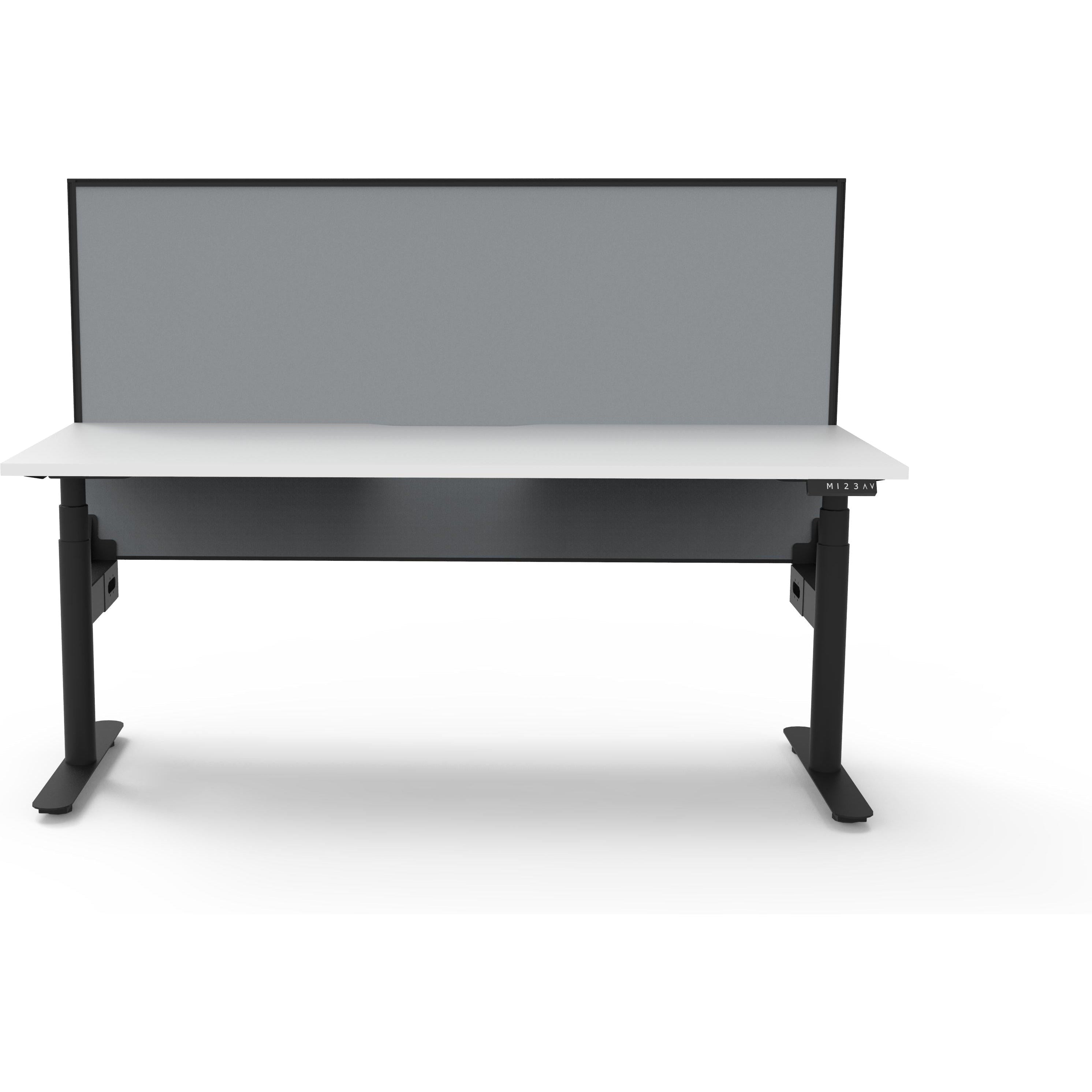 Eclipse (Round Legs) Electric Height Adjustable Single Sided Workstation